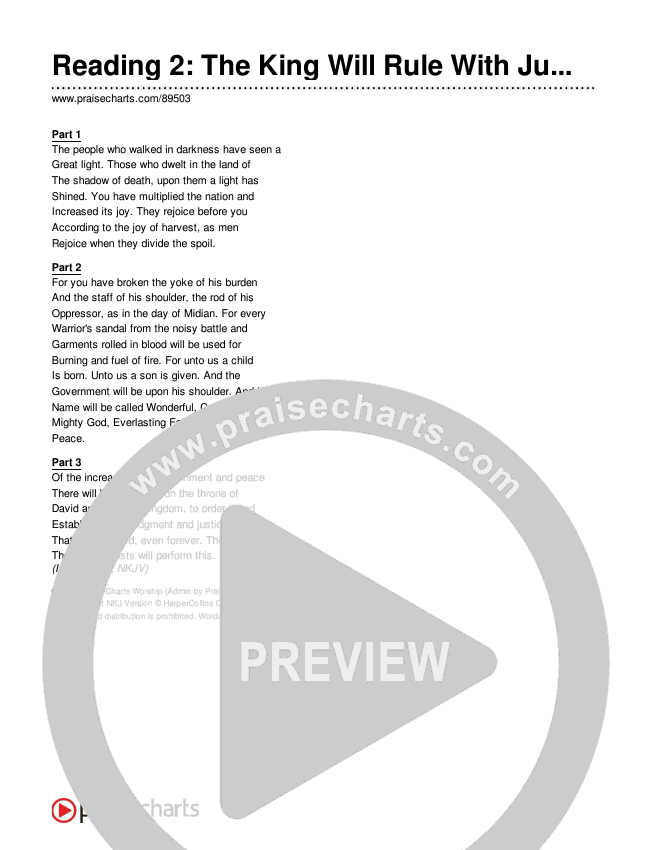 Reading 2: The King Will Rule With Justice Reading (Museum Of The Bible)