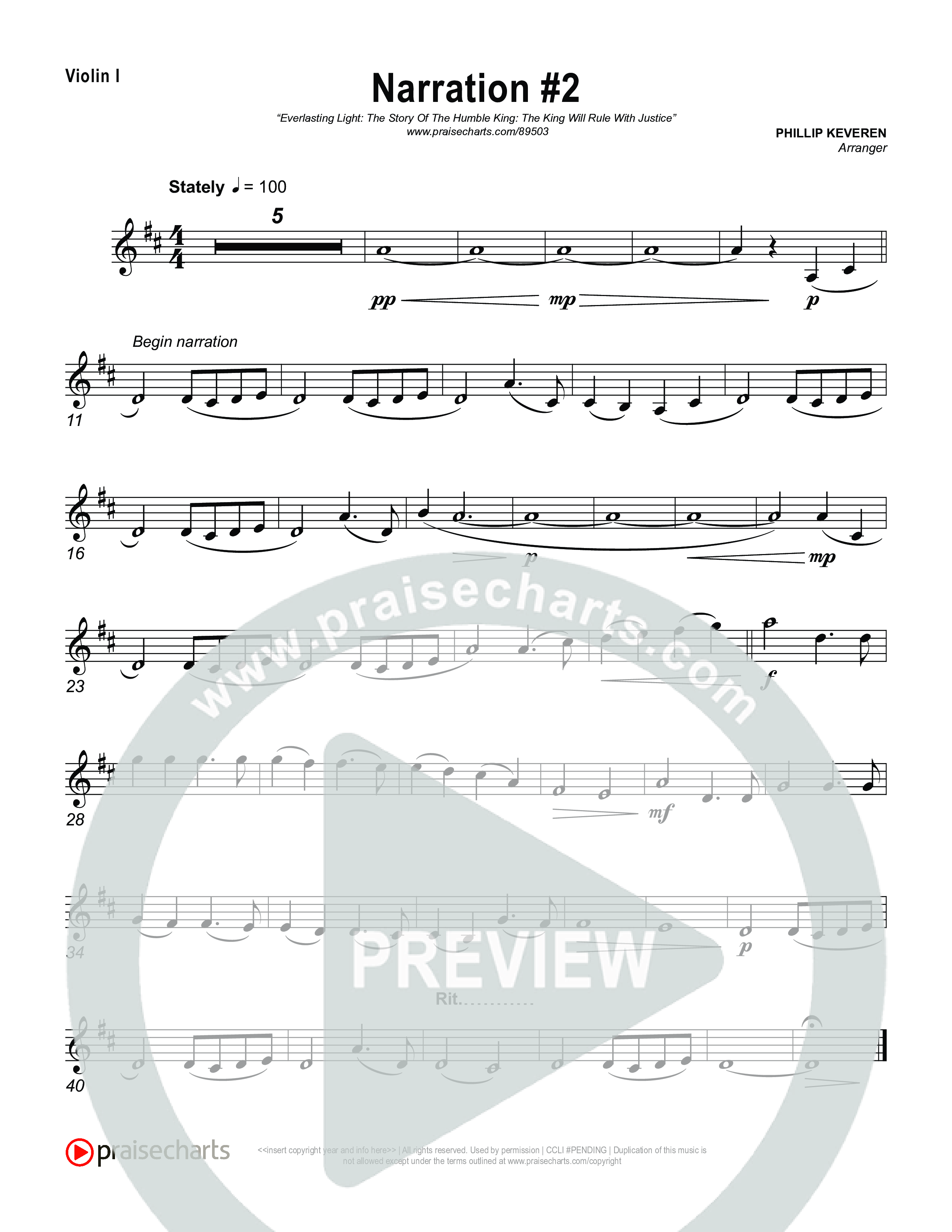 Reading 2: The King Will Rule With Justice Violin 1,2 (Museum Of The Bible)