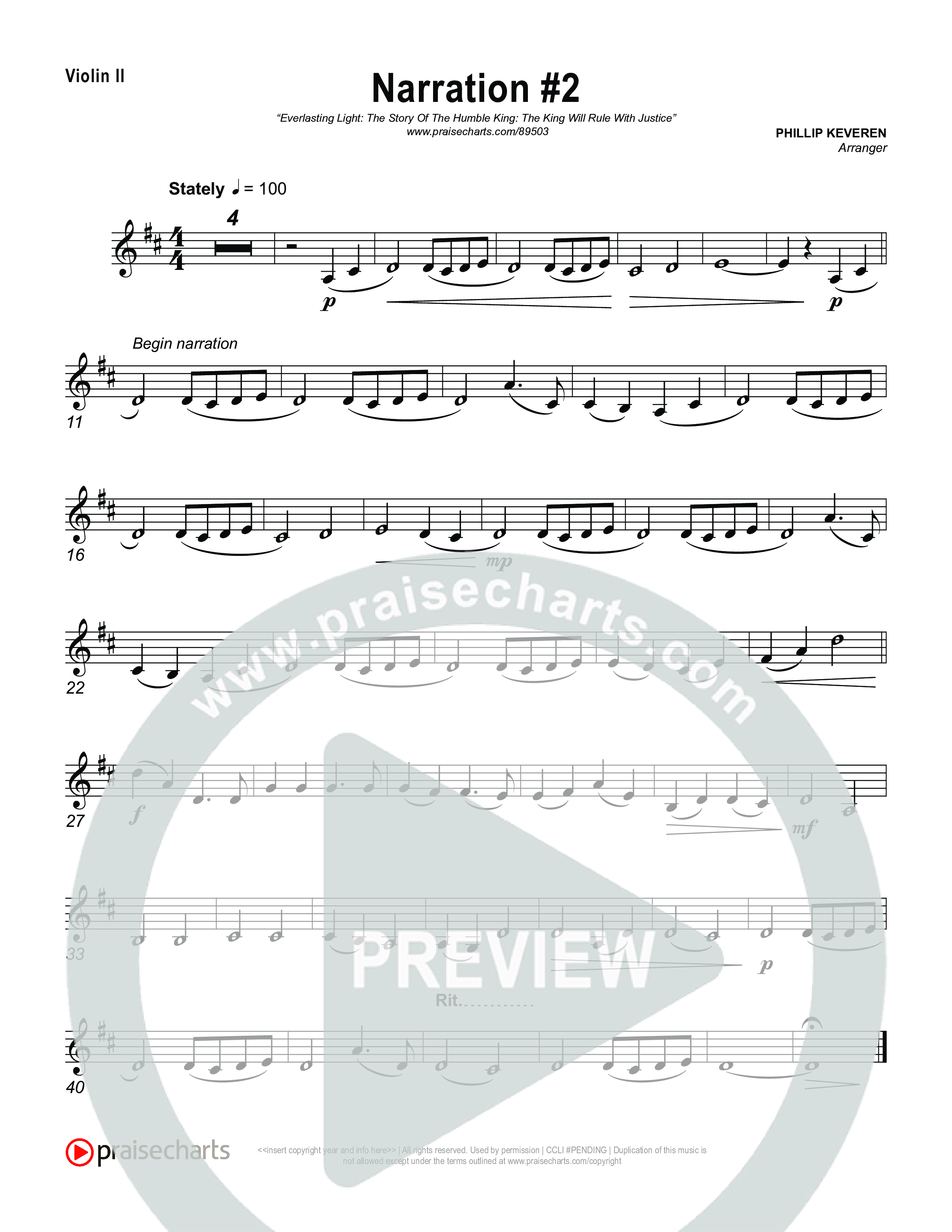 Reading 2: The King Will Rule With Justice Violin 1,2 (Museum Of The Bible)