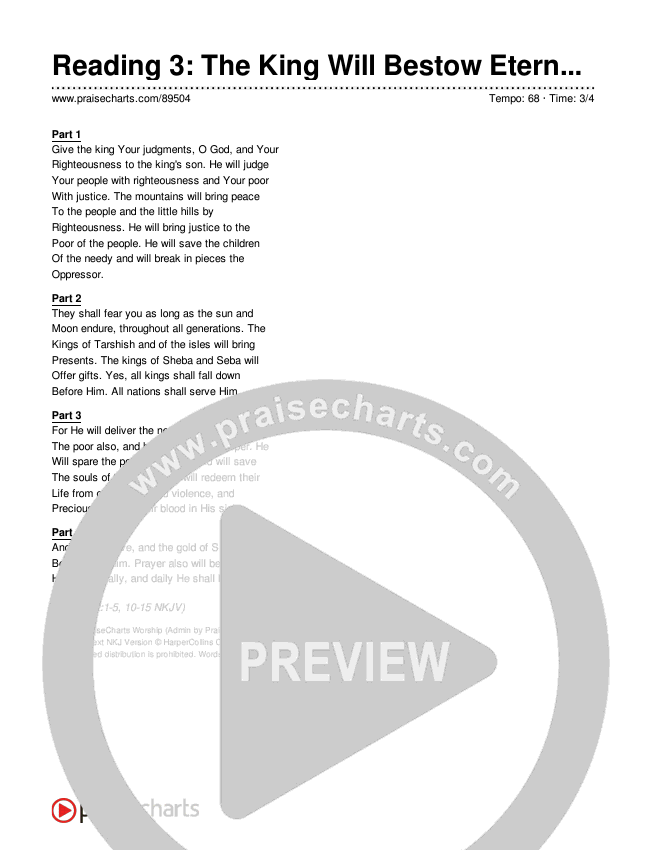 Reading 3: The King Will Bestow Eternal Peace Reading (Museum Of The Bible)