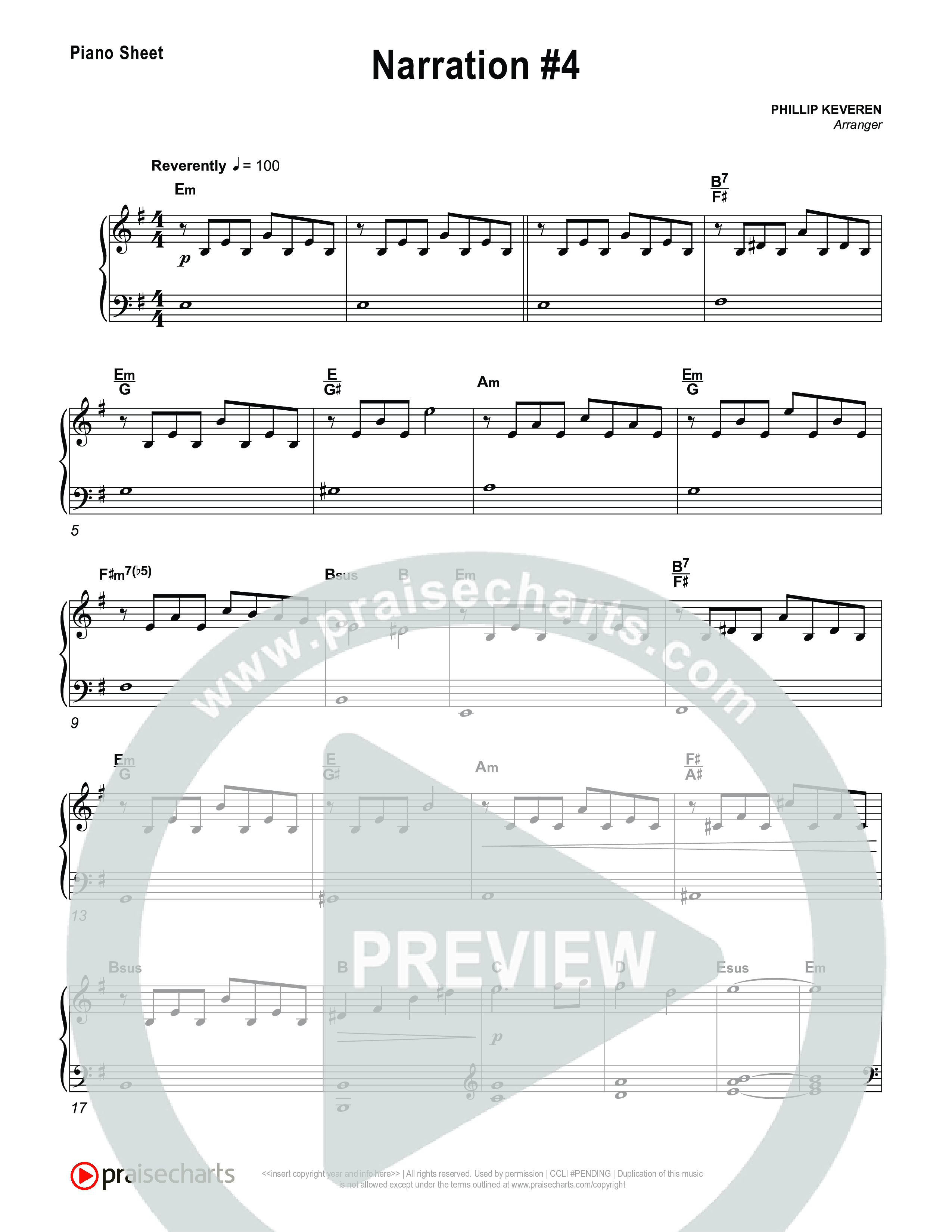 Reading 4: The King Will Make All Things New Piano Sheet (Museum Of The Bible)