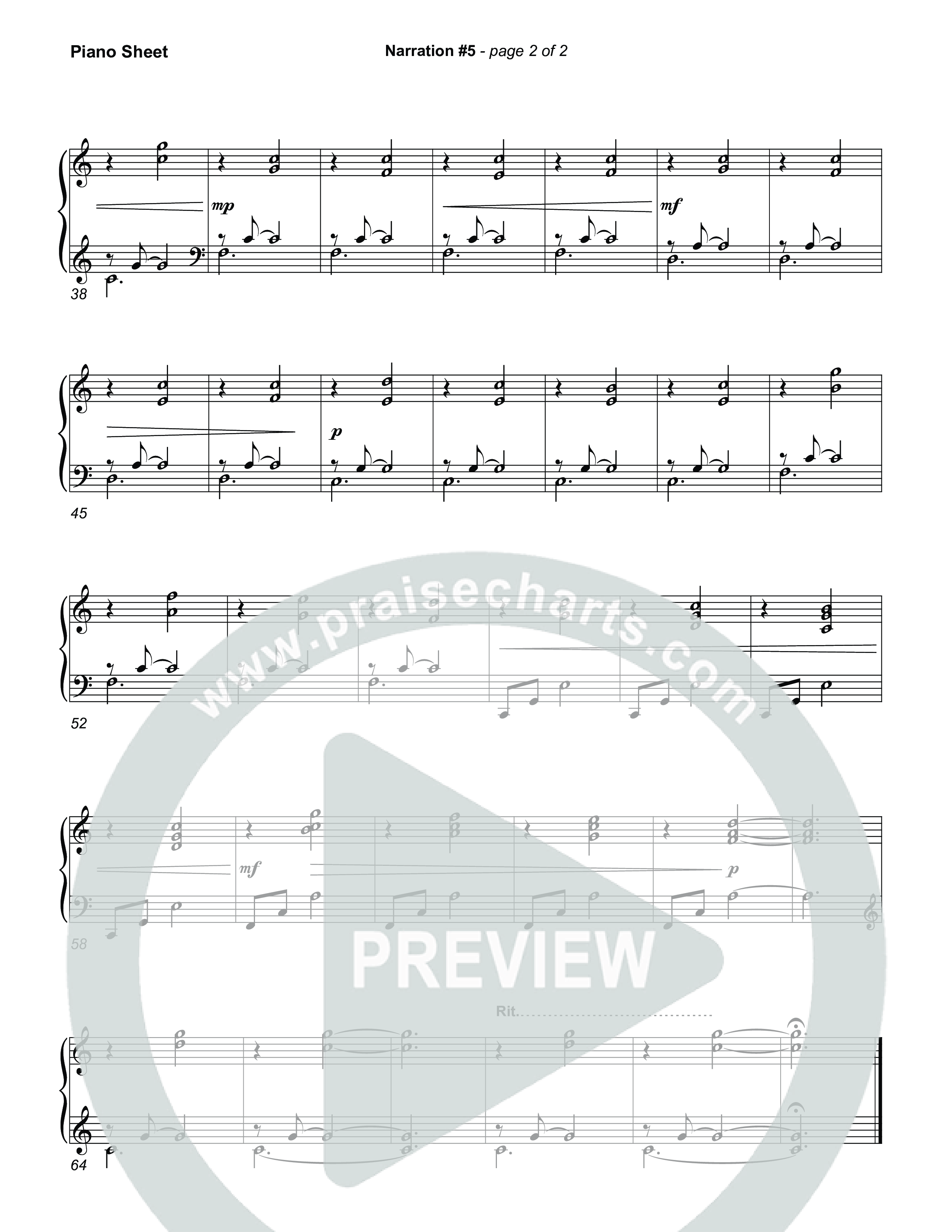 Reading 5: The King Will Rescue The Humble Piano Sheet (Museum Of The Bible)