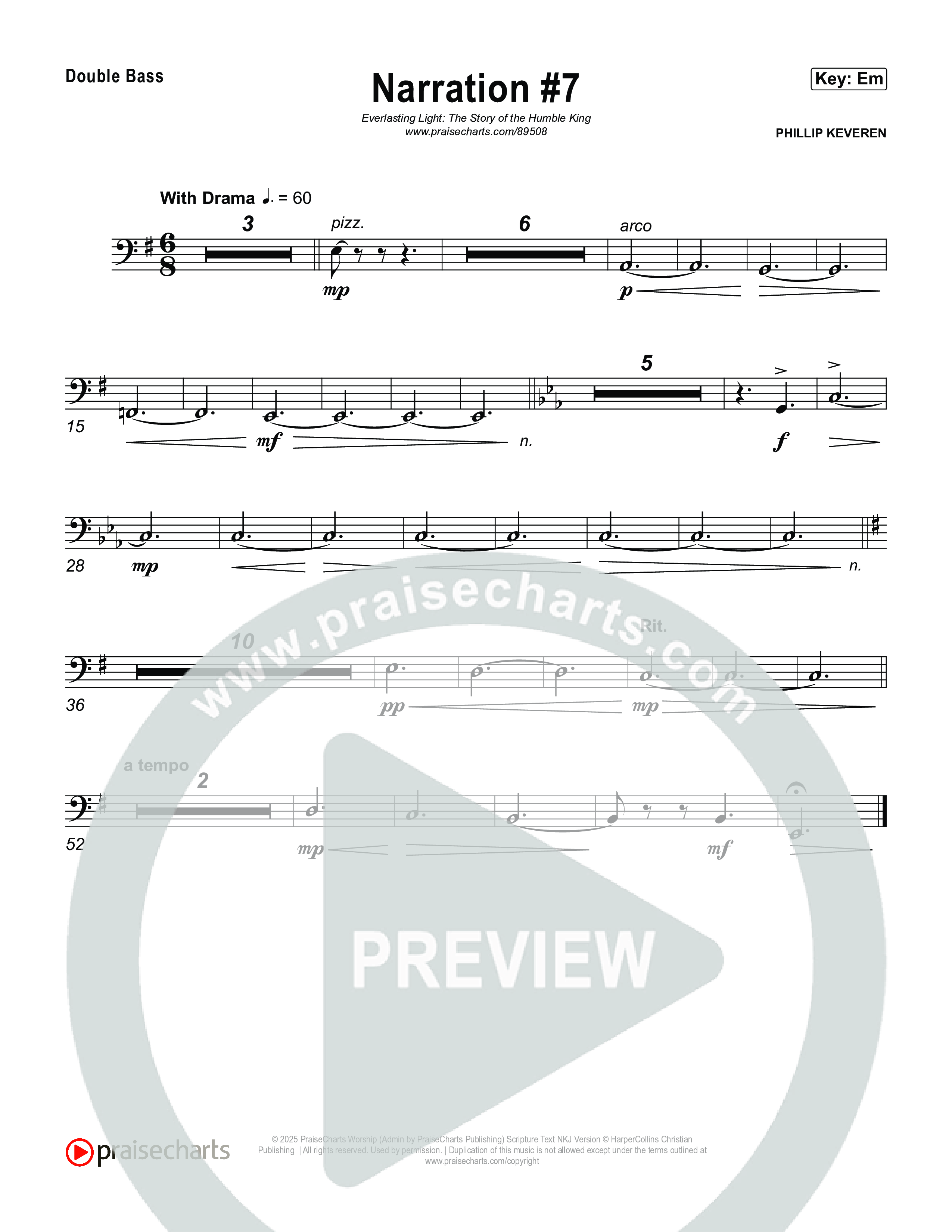 Reading 7: The King Will Lavish Joy upon Heaven And Earth String Bass (Museum Of The Bible)
