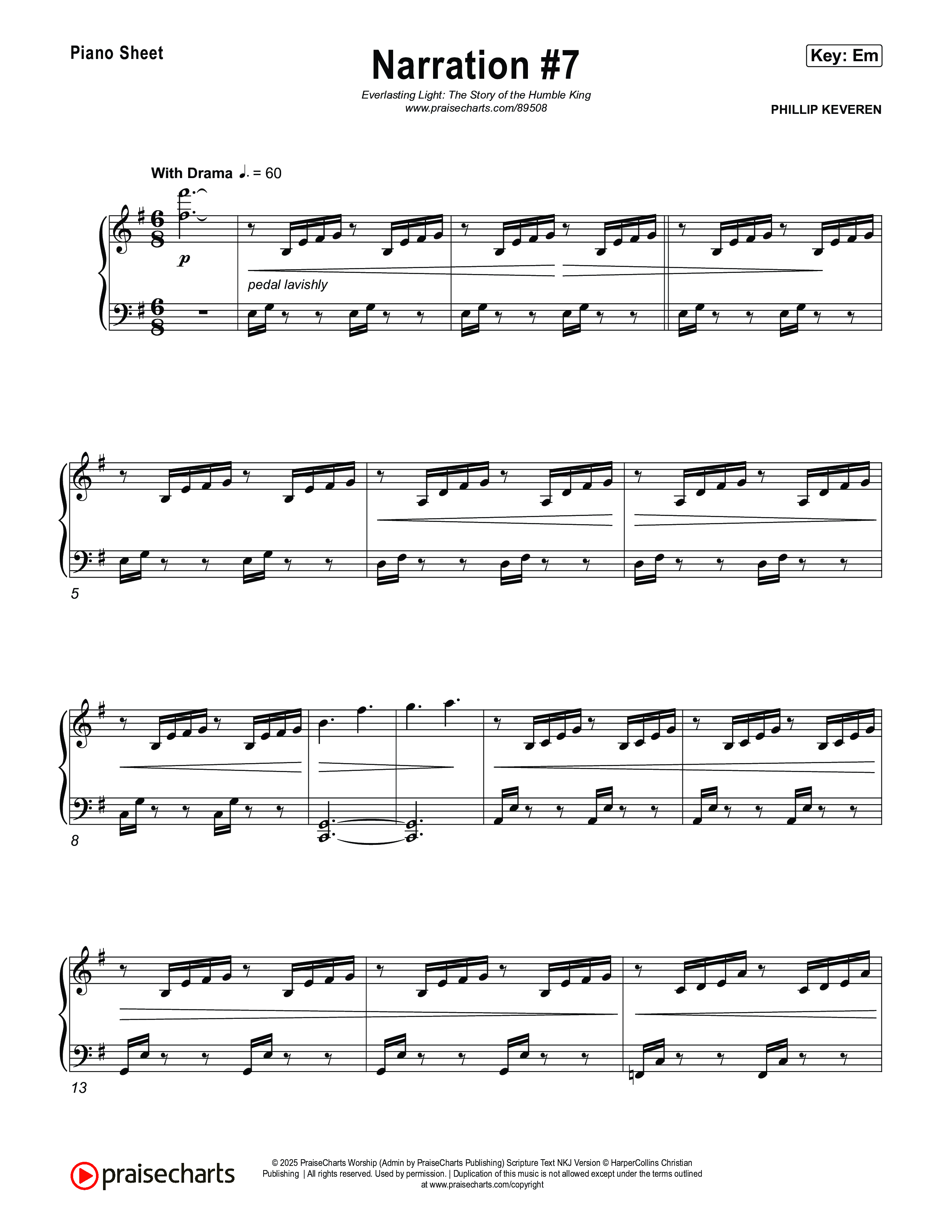 Reading 7: The King Will Lavish Joy upon Heaven And Earth Piano Sheet (Museum Of The Bible)