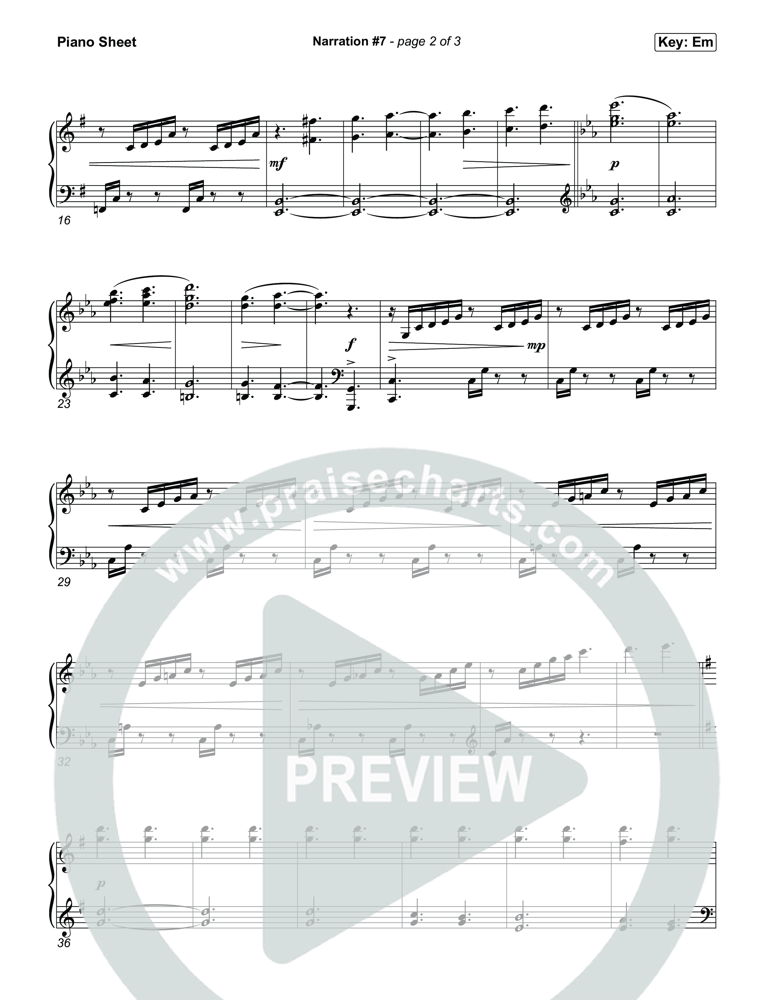 Reading 7: The King Will Lavish Joy upon Heaven And Earth Piano Sheet (Museum Of The Bible)