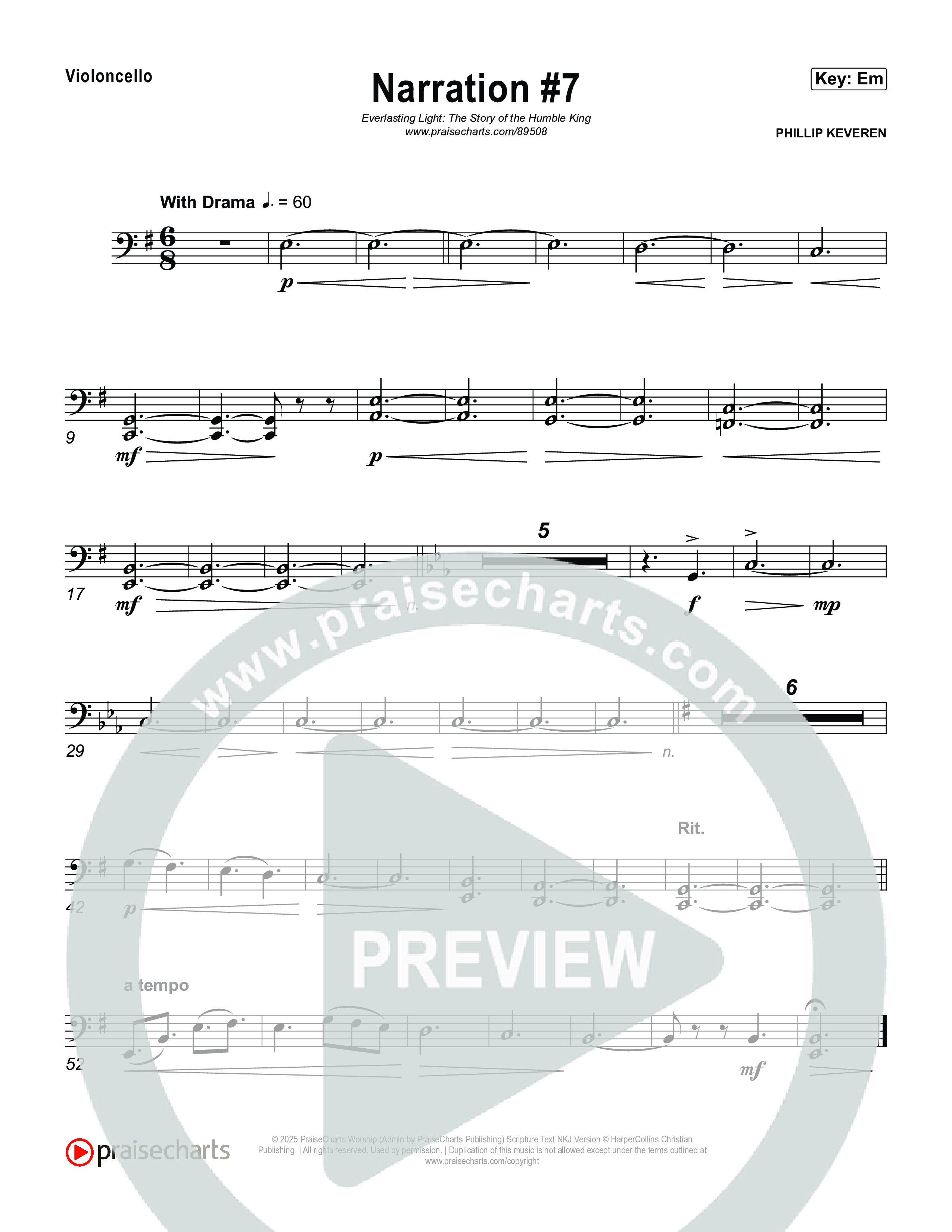 Reading 7: The King Will Lavish Joy upon Heaven And Earth Violincello (Museum Of The Bible)