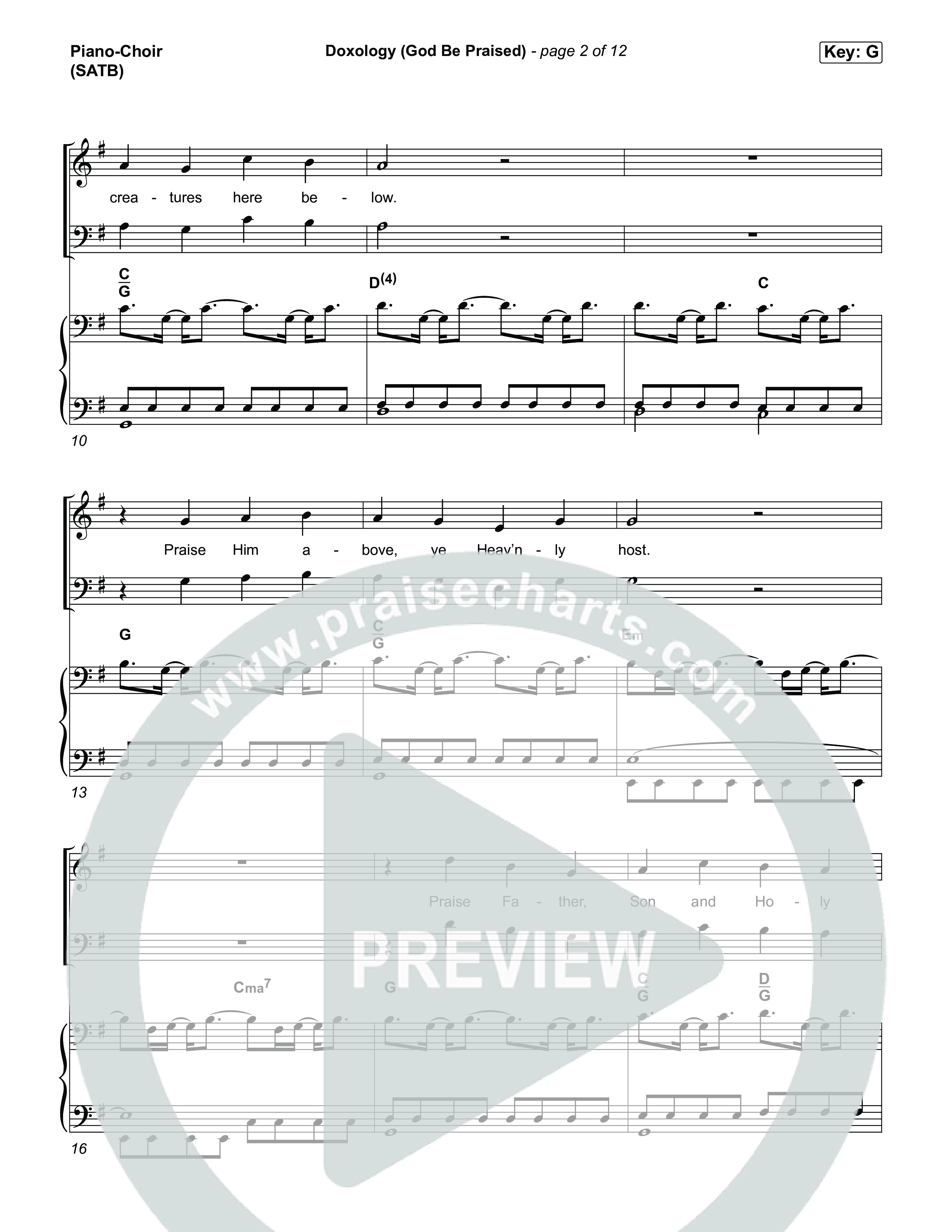 Doxology (God Be Praised) Piano/Vocal Pack (Worship Circle)
