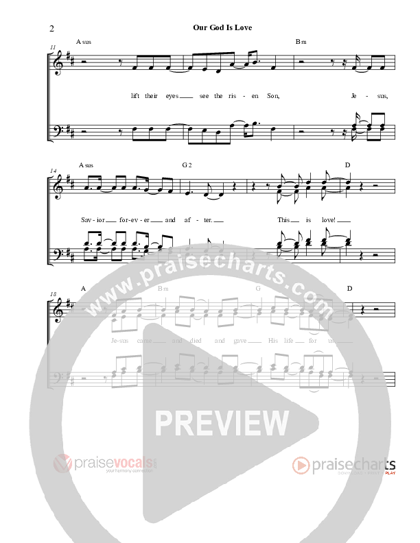 Our God Is Love Lead Sheet (PraiseVocals)
