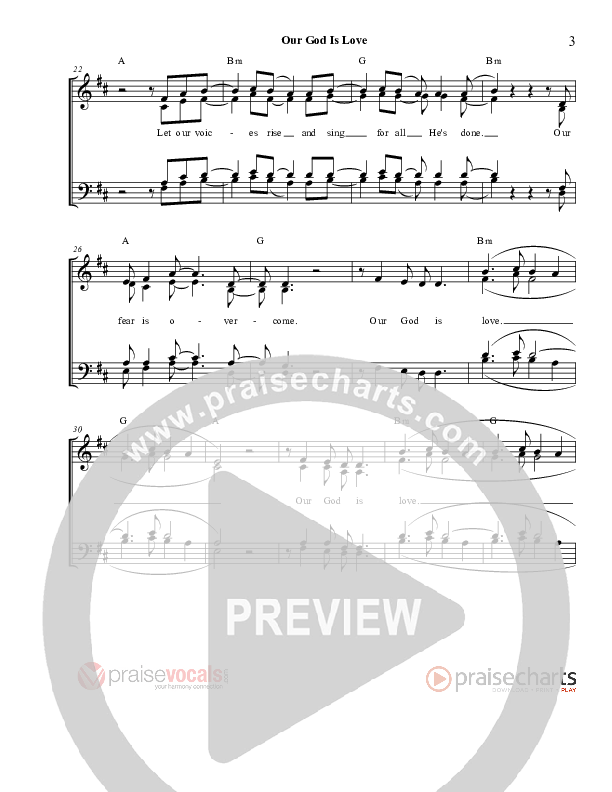 Our God Is Love Lead Sheet (PraiseVocals)
