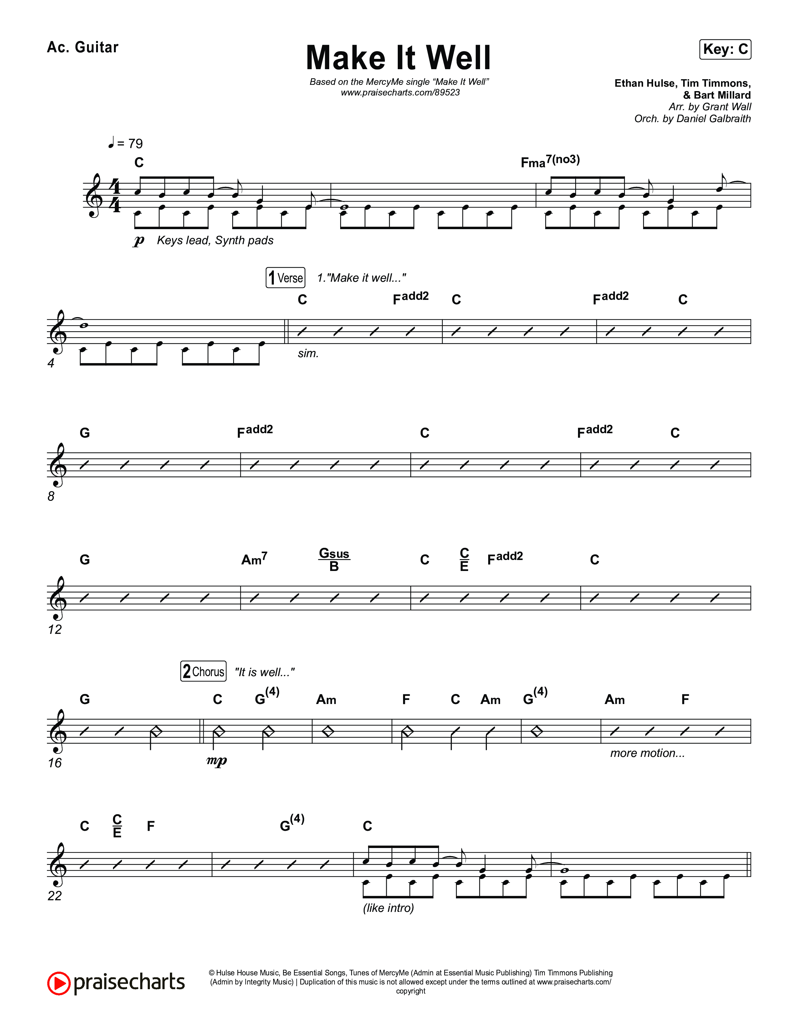 Make It Well Acoustic Guitar (MercyMe)