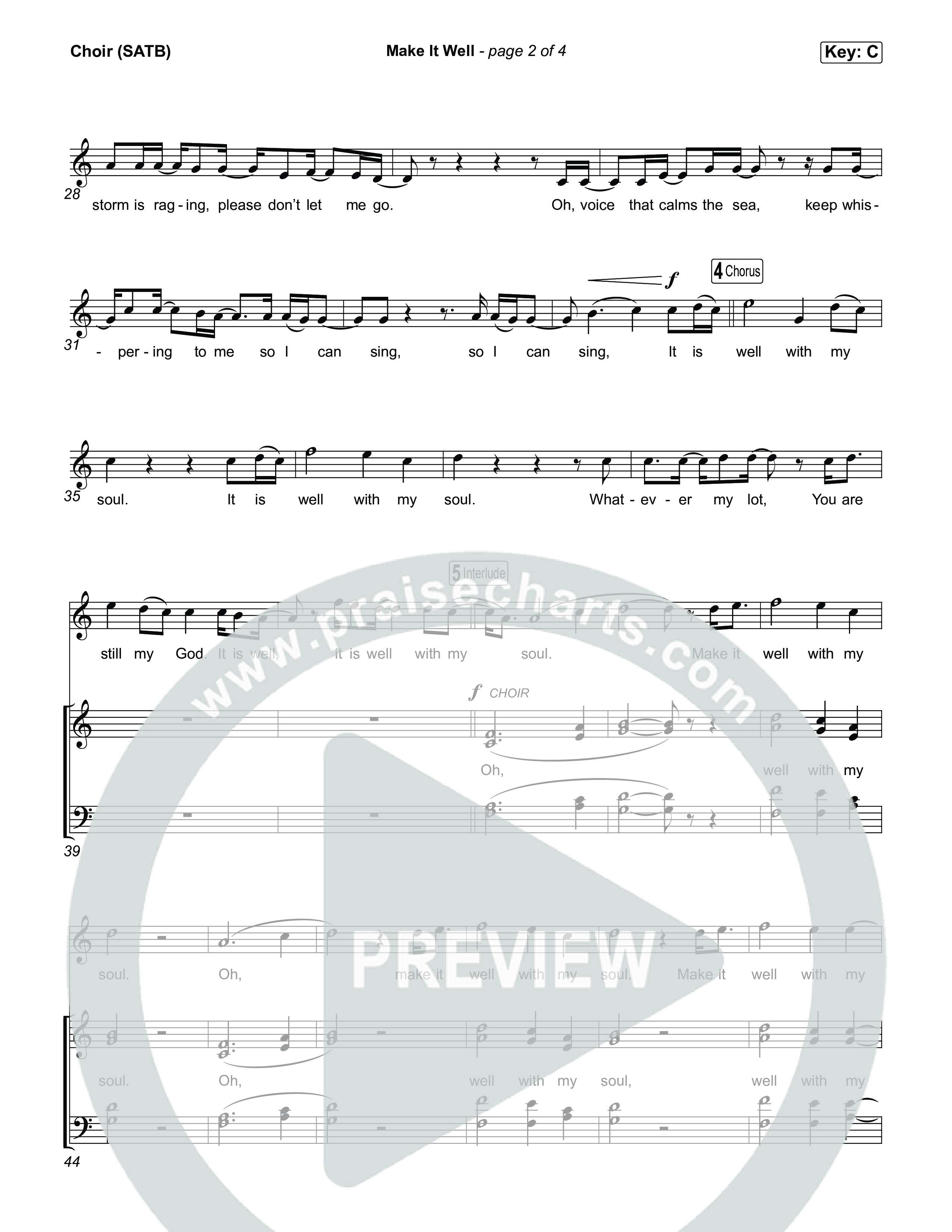 Make It Well Choir Sheet (SATB) (MercyMe)