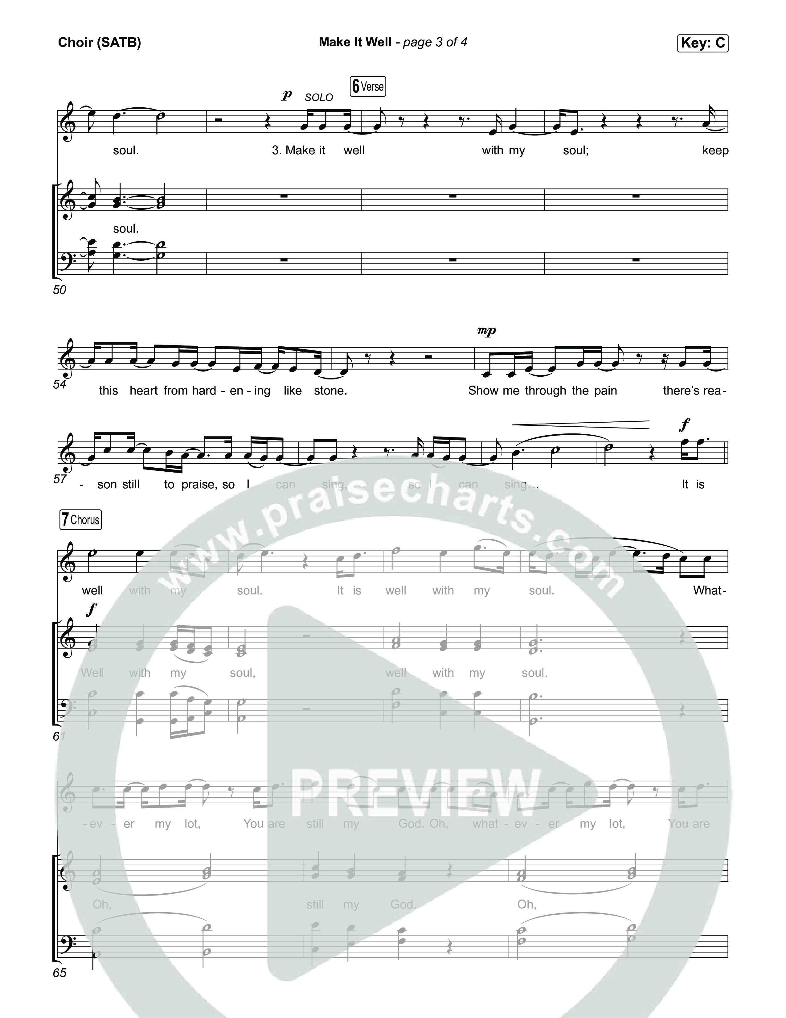Make It Well Choir Sheet (SATB) (MercyMe)