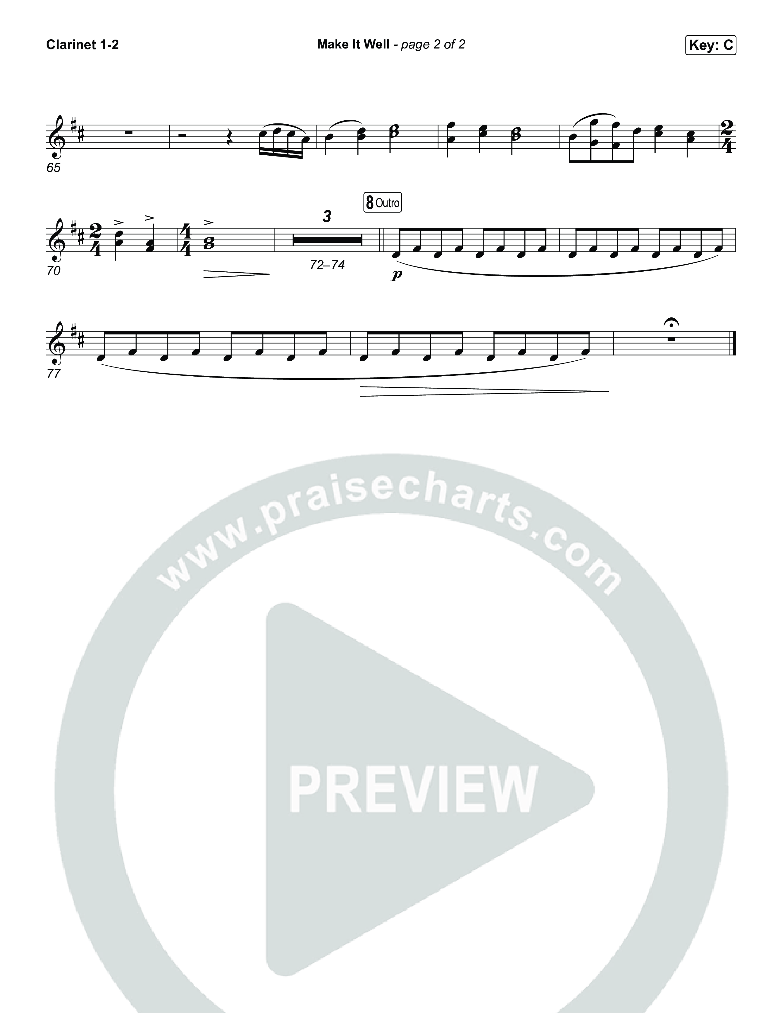 Make It Well Clarinet 1/2 (MercyMe)