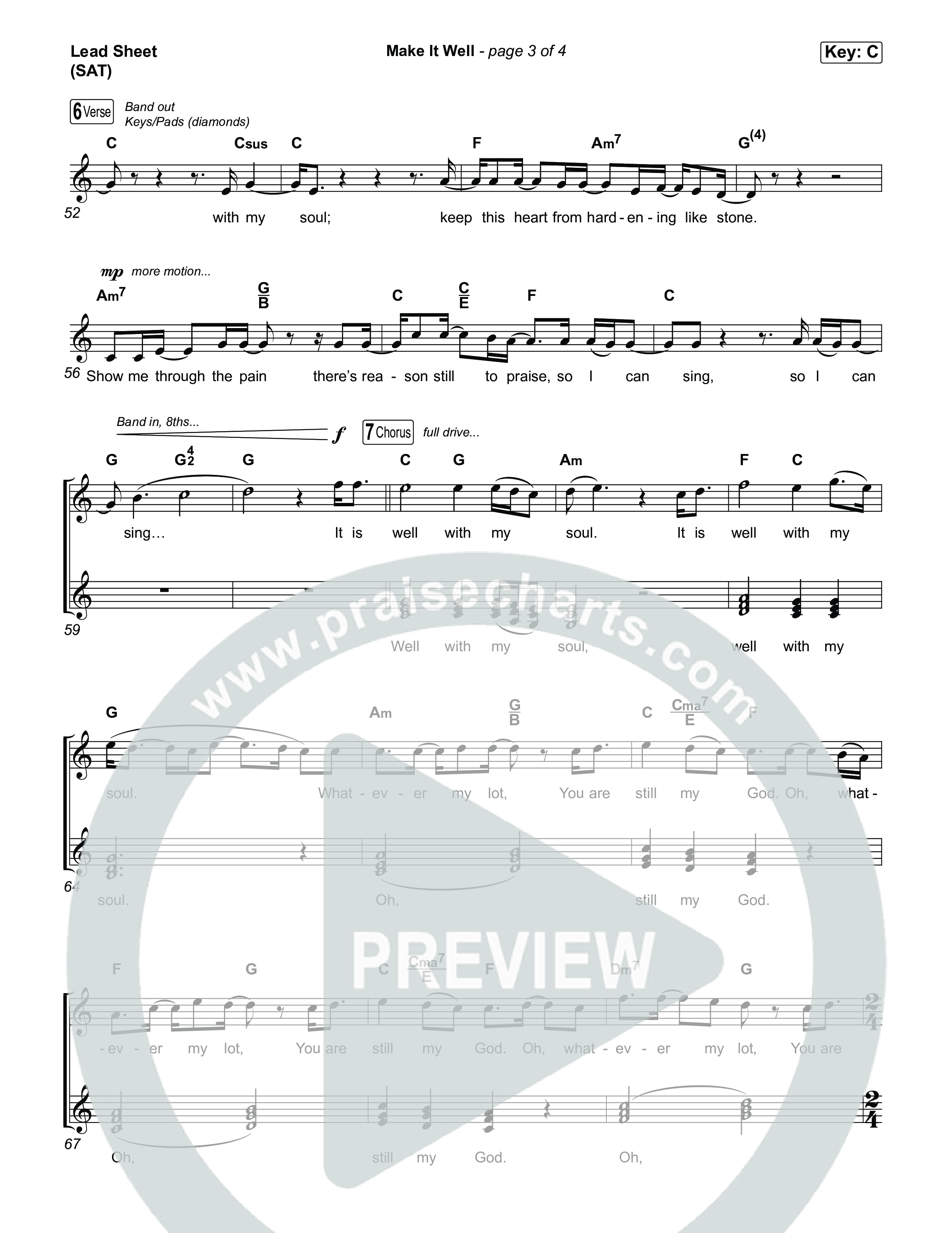 Make It Well Lead Sheet (SAT) (MercyMe)
