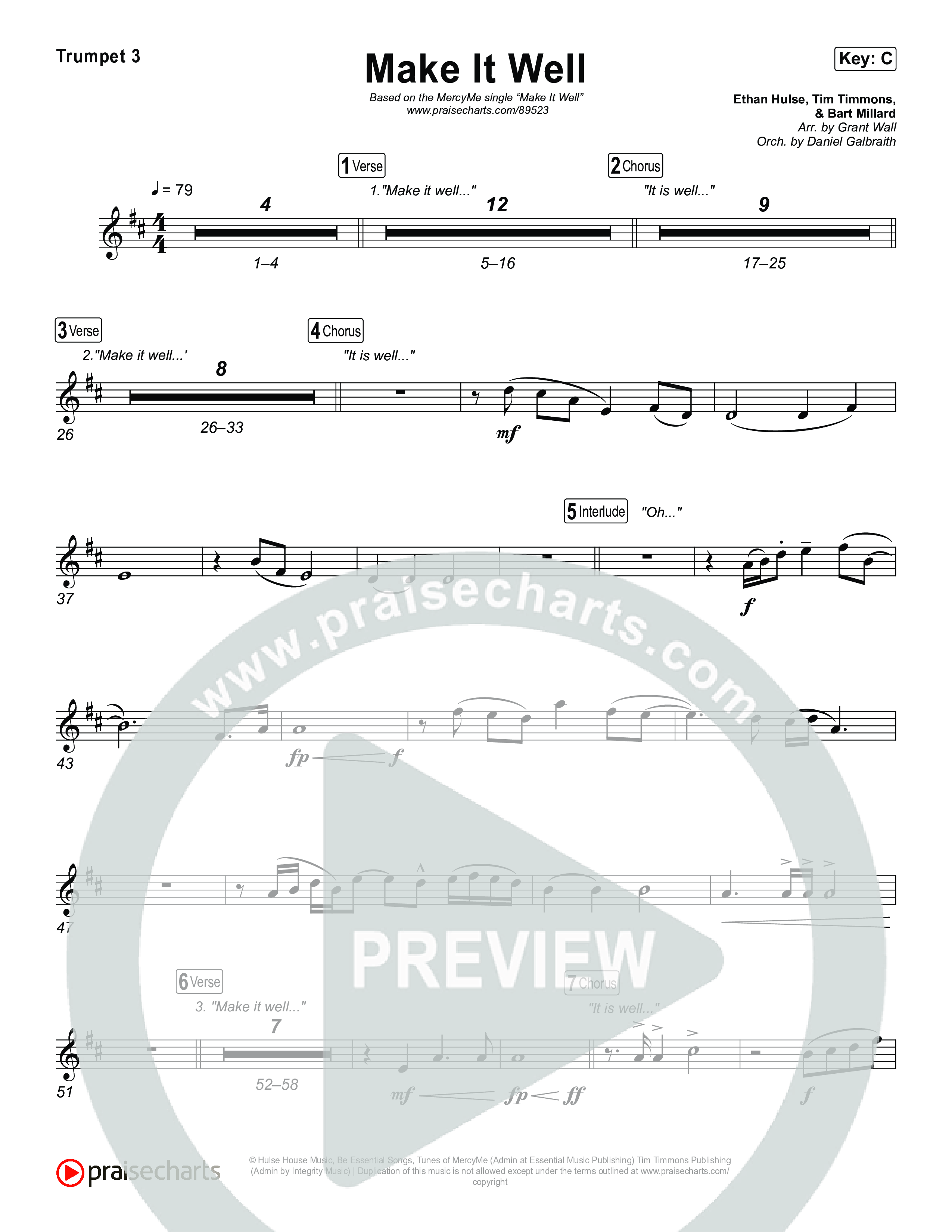 Make It Well Trumpet 1,2 (MercyMe)