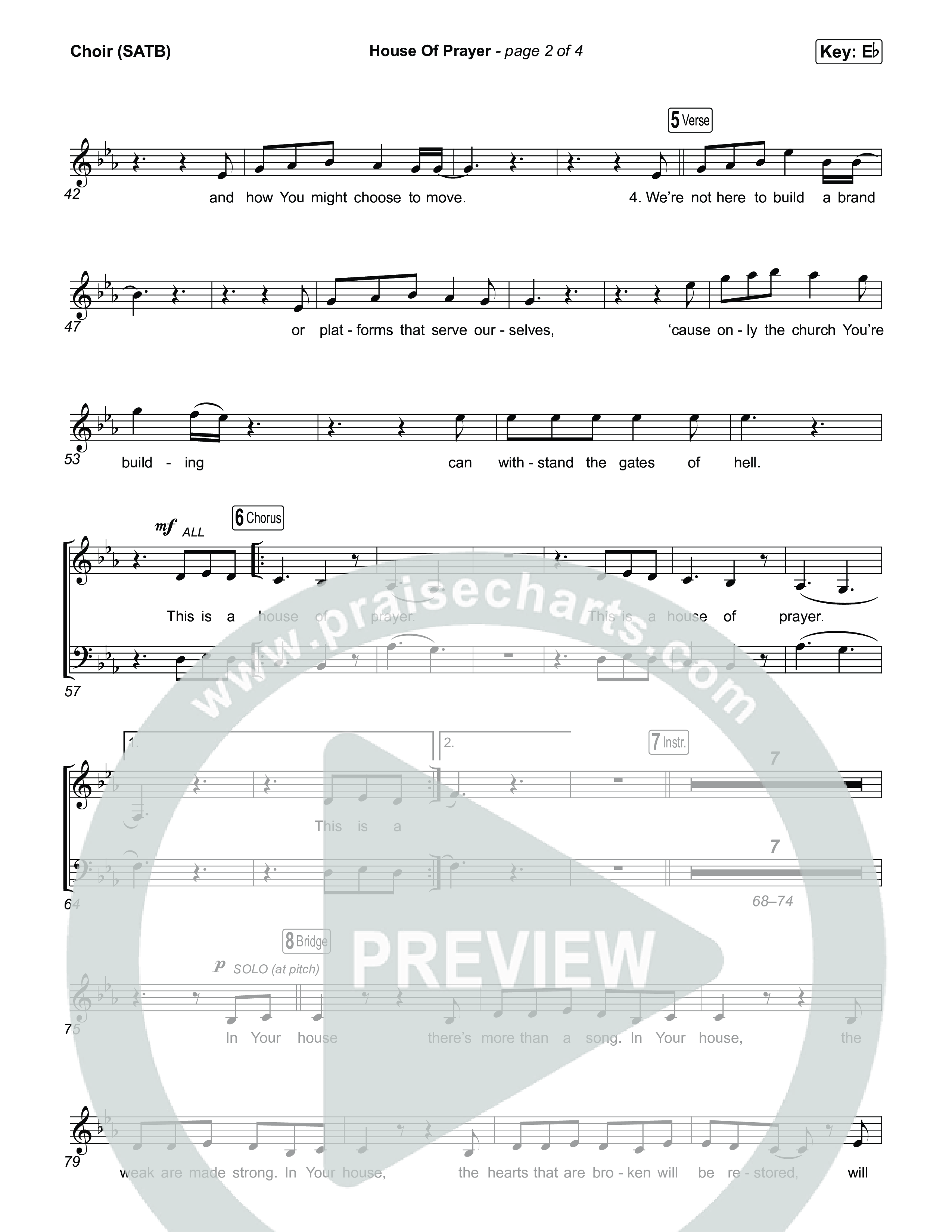 House Of Prayer Choir Sheet (SATB) (Mitch Wong)