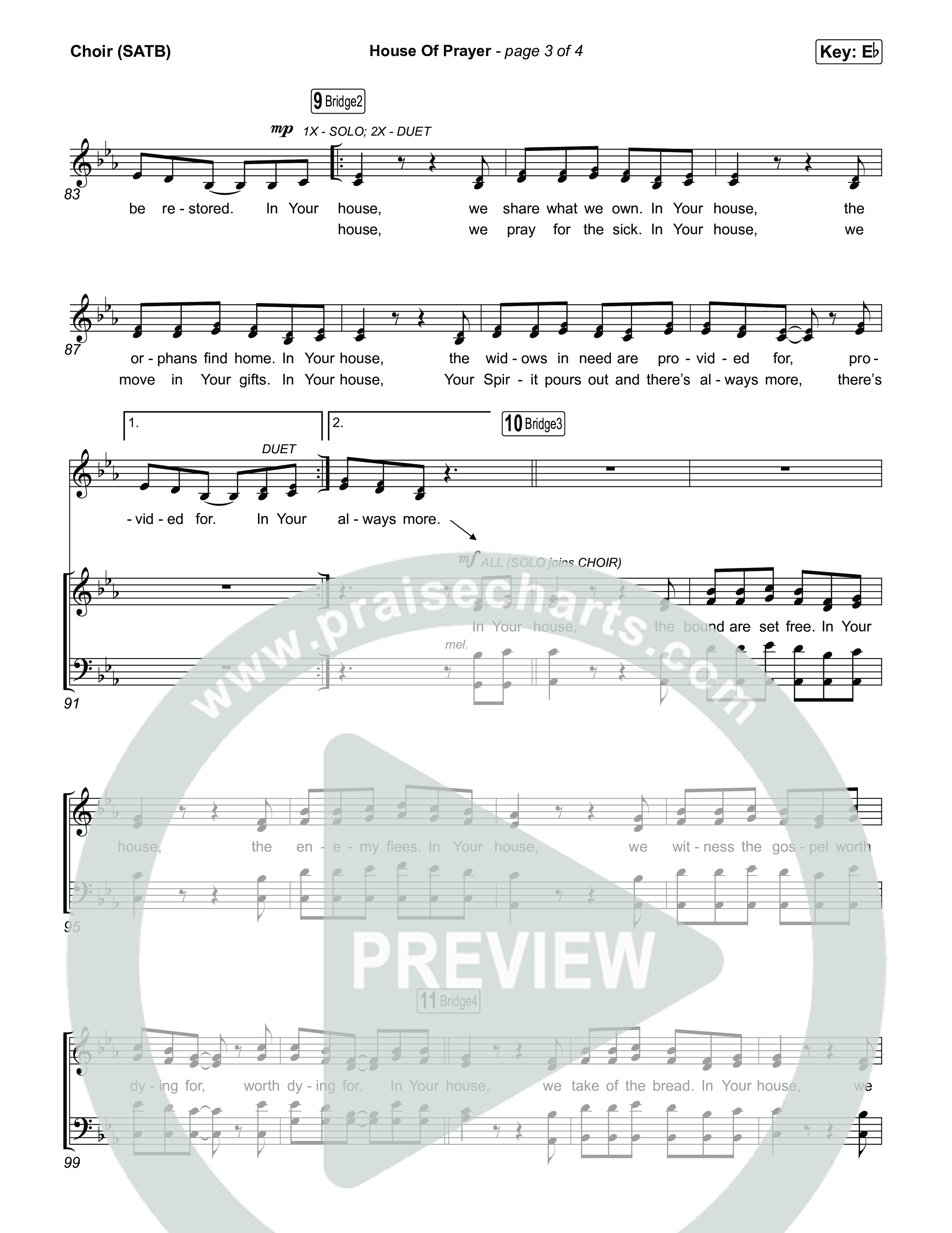 House Of Prayer Choir Sheet (SATB) (Mitch Wong)