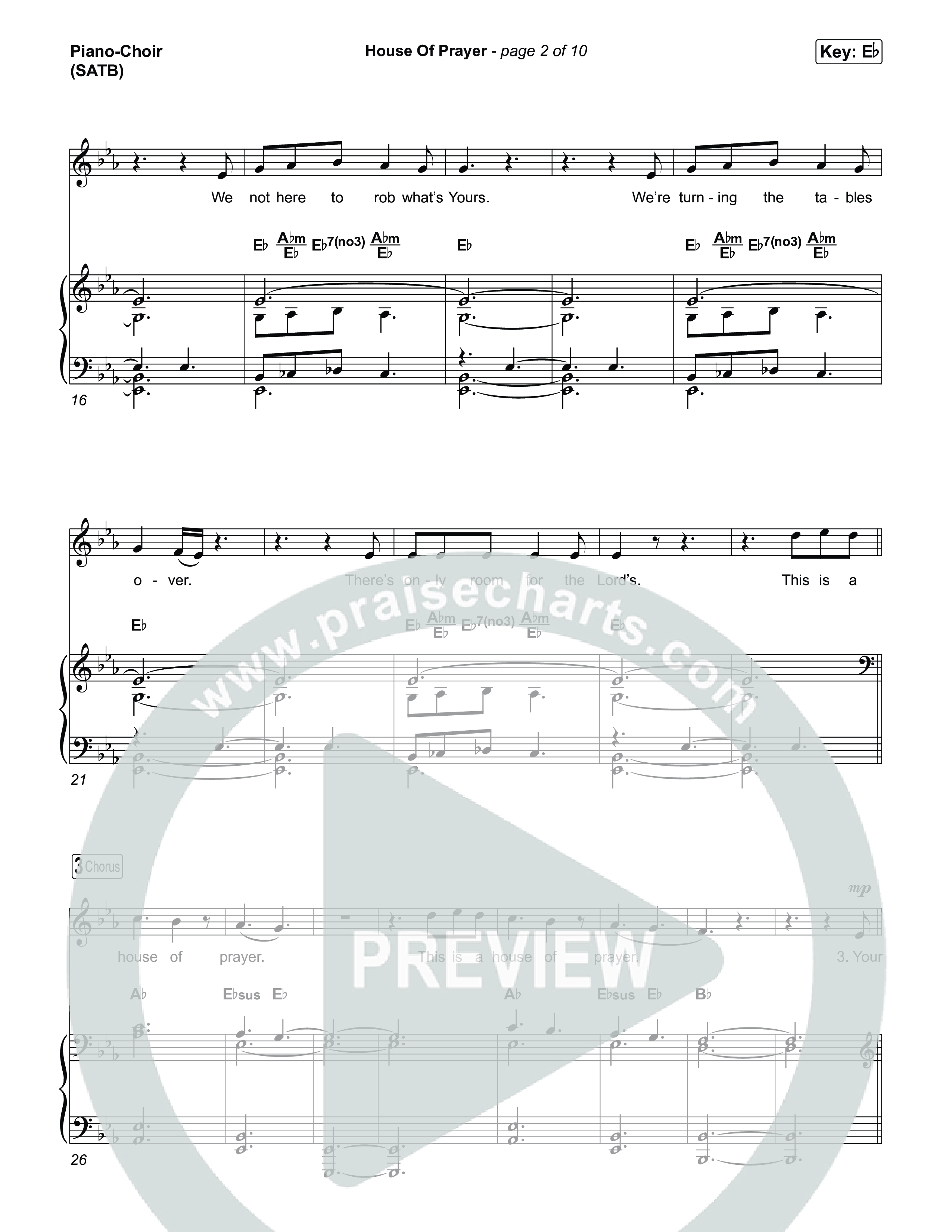 House Of Prayer Piano/Vocal Pack (Mitch Wong)