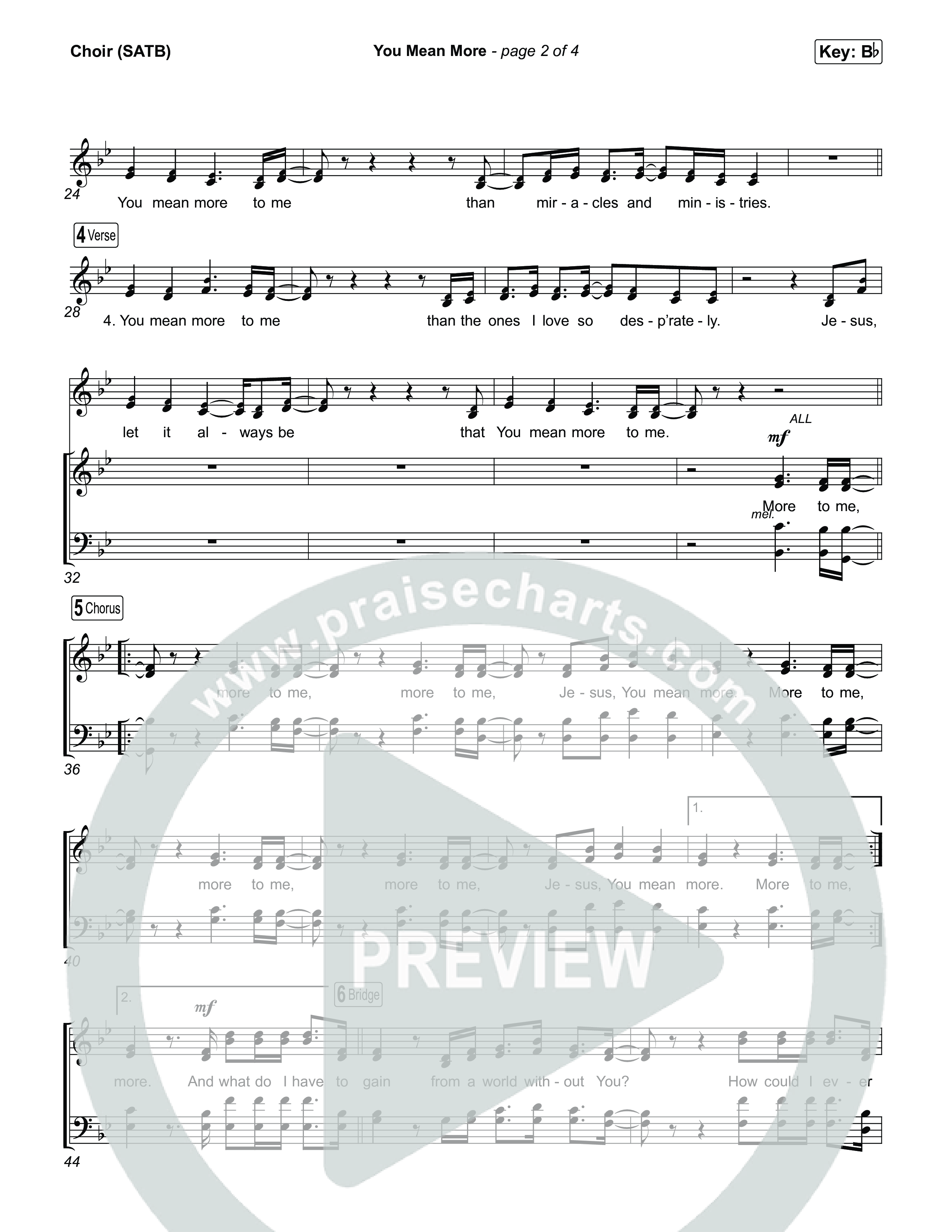 You Mean More Choir Sheet (SATB) (Mitch Wong)