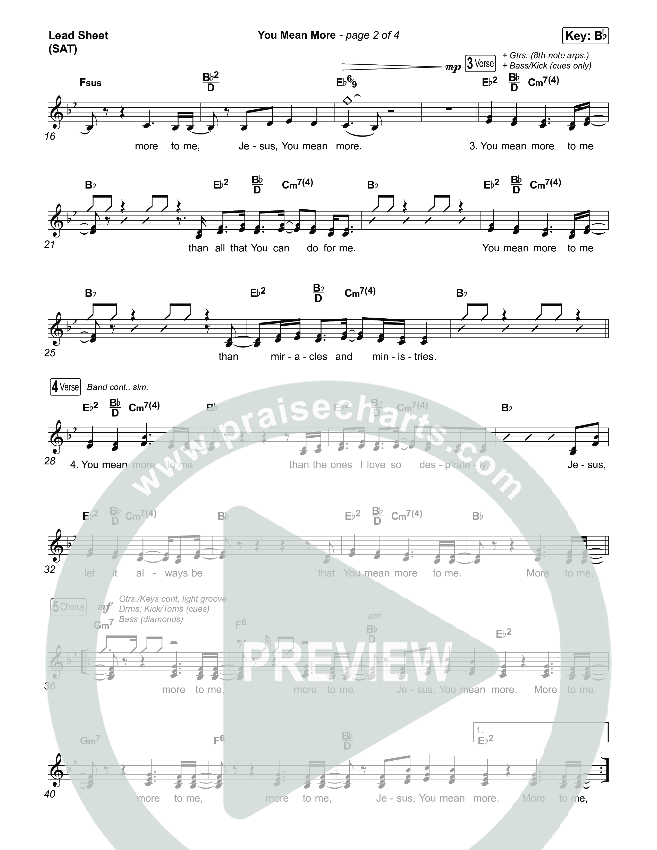 You Mean More Lead Sheet (SAT) (Mitch Wong)