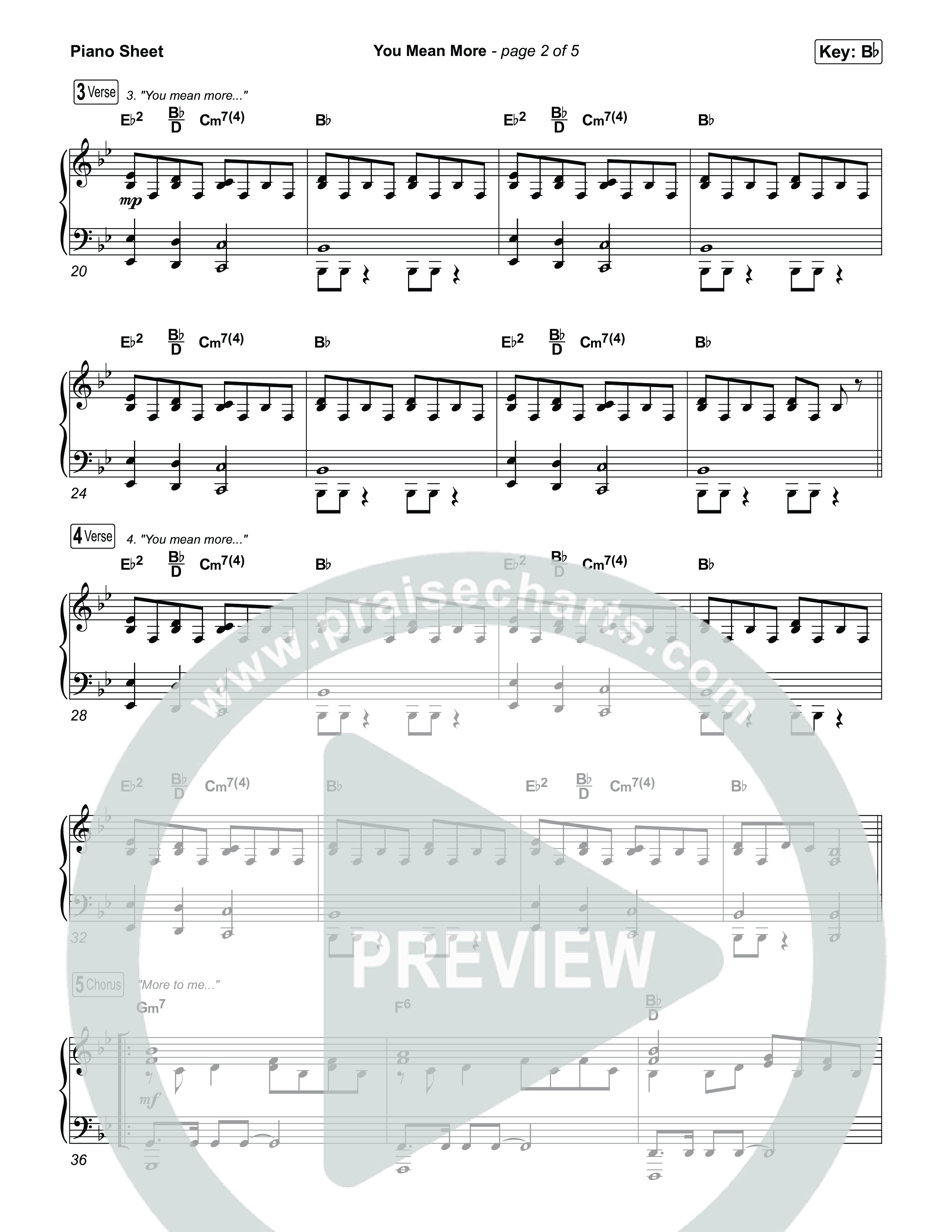 You Mean More Piano Sheet (Mitch Wong)