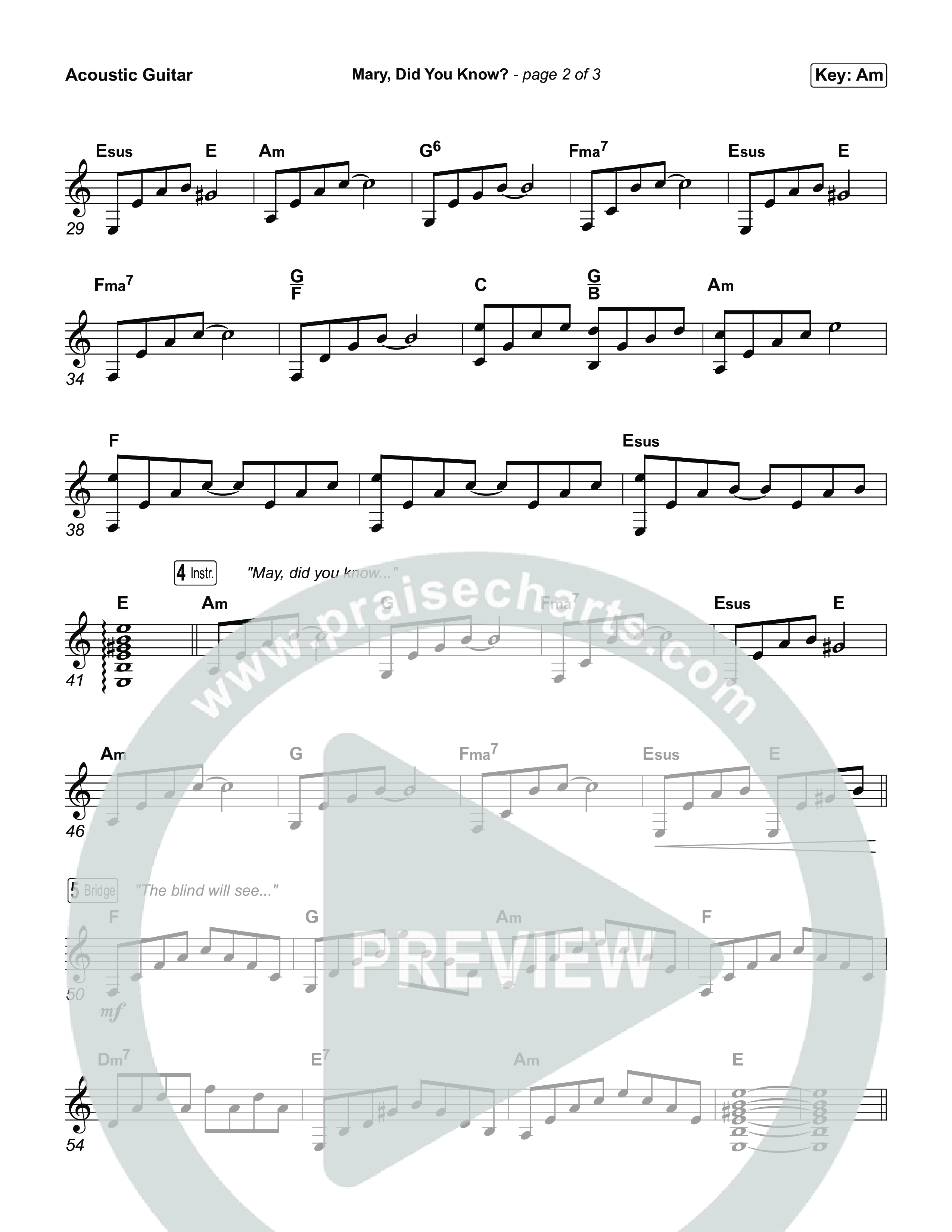 Mary Did You Know Acoustic Guitar (Museum Of The Bible)