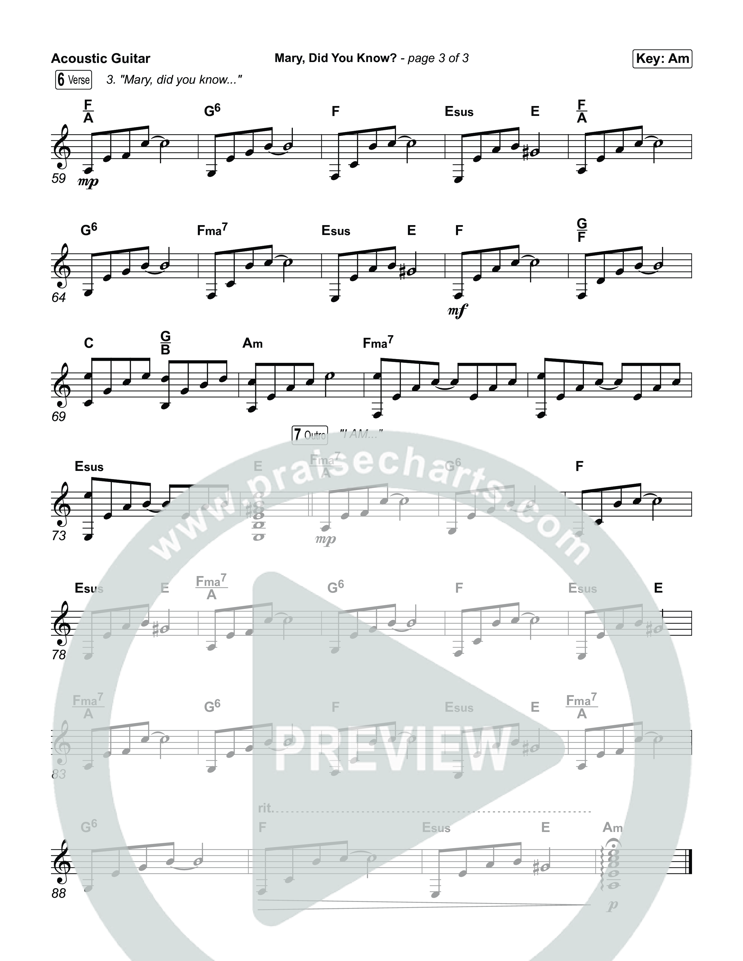 Mary Did You Know Acoustic Guitar (Museum Of The Bible)