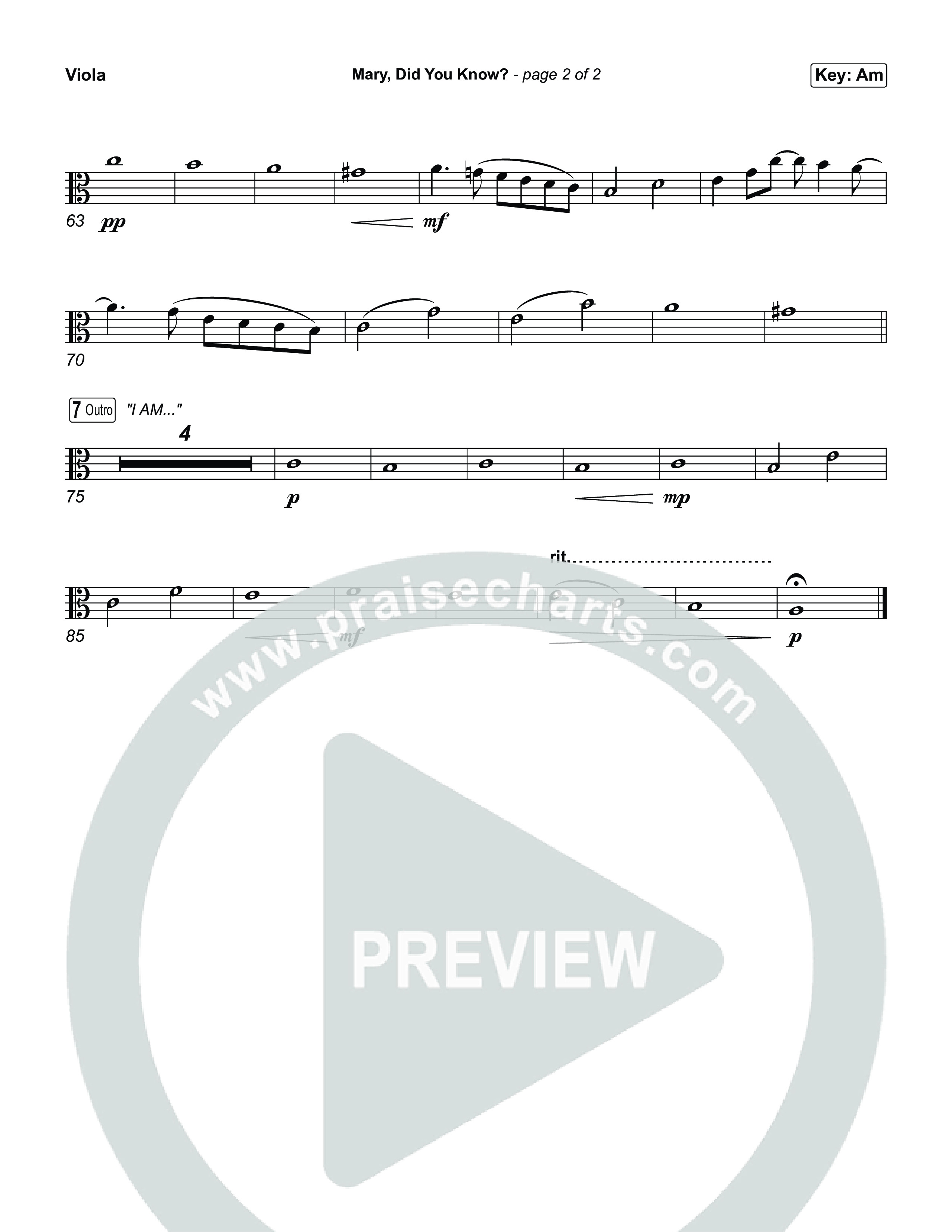 Mary Did You Know Viola (Museum Of The Bible)