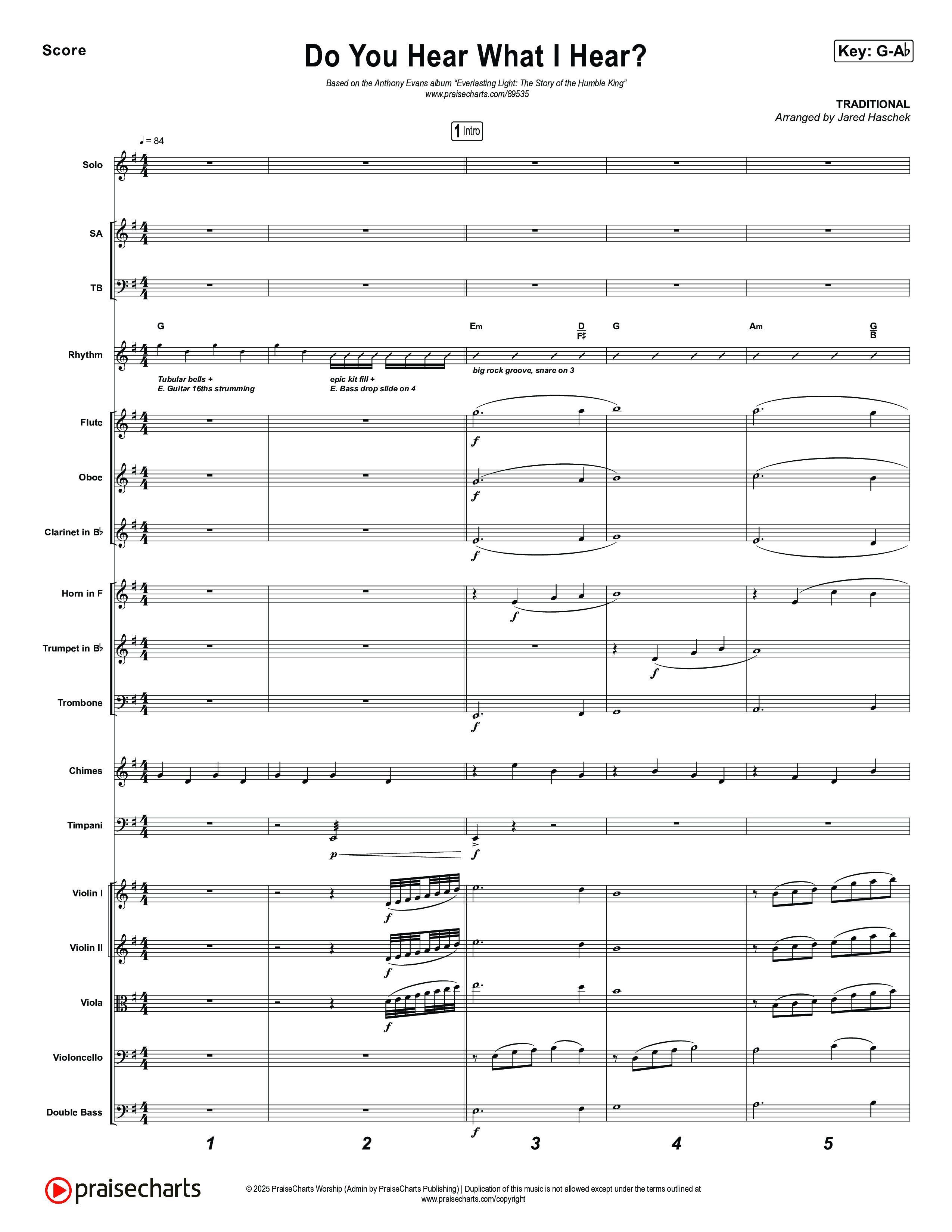 Do You Hear What I Hear Orchestration (Museum Of The Bible / Arr. Jared Haschek)