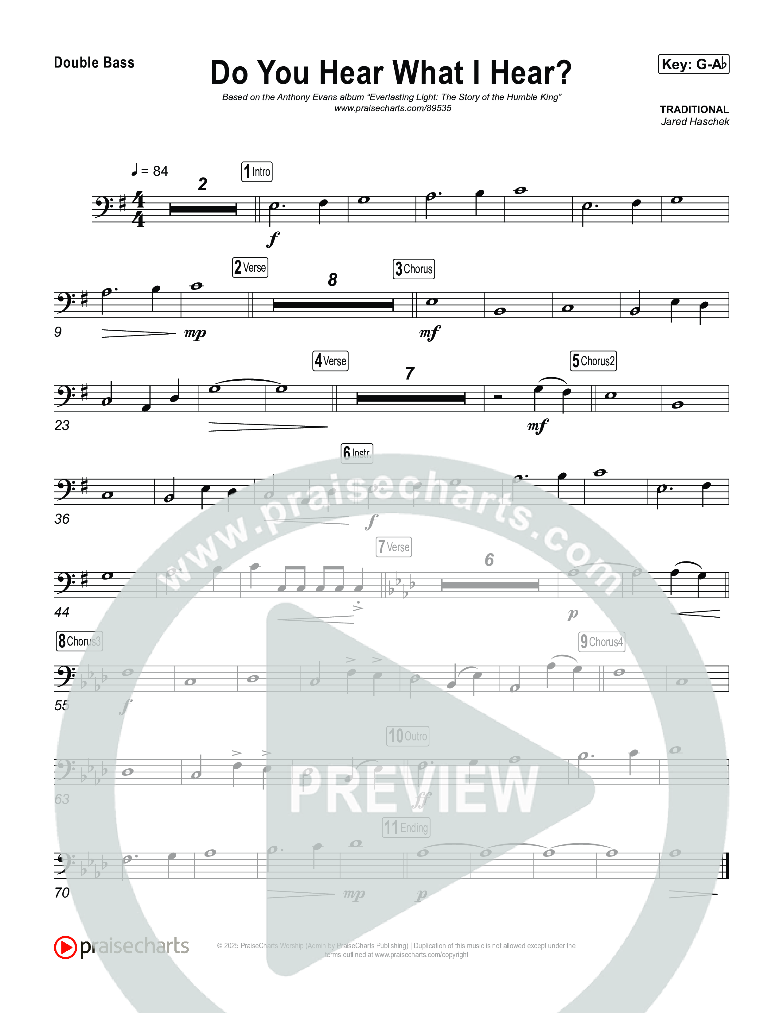 Do You Hear What I Hear String Bass (Museum Of The Bible / Arr. Jared Haschek)