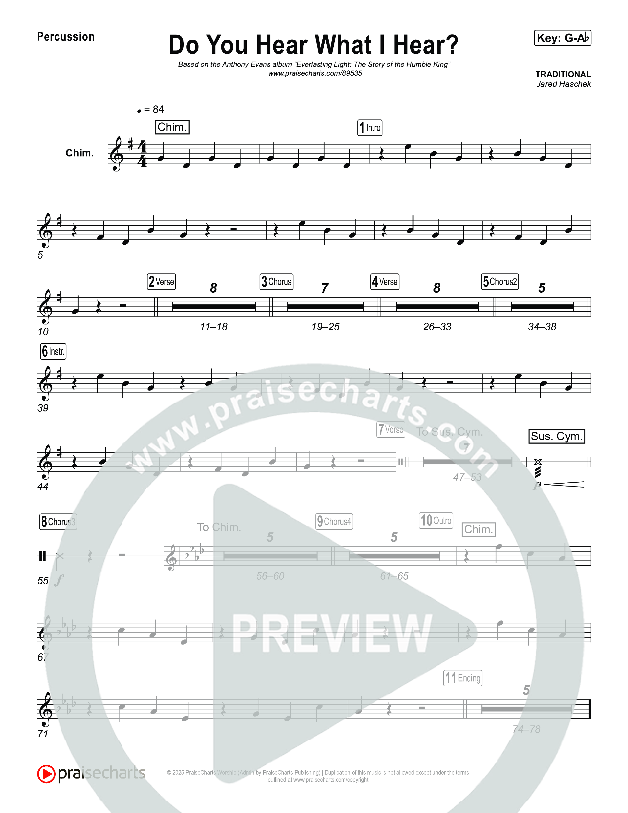 Do You Hear What I Hear Percussion (Museum Of The Bible / Arr. Jared Haschek)