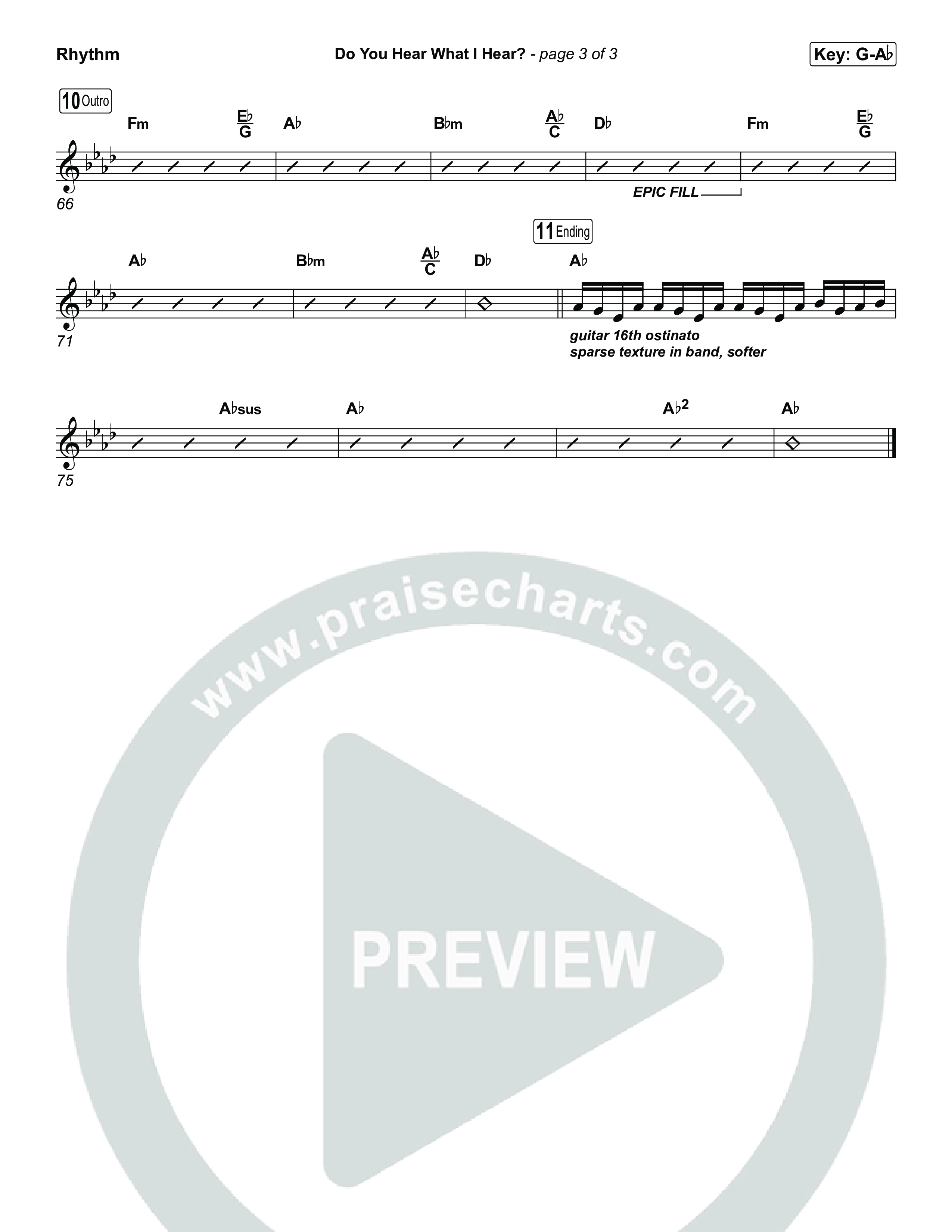 Do You Hear What I Hear Rhythm Chart (Museum Of The Bible / Arr. Jared Haschek)