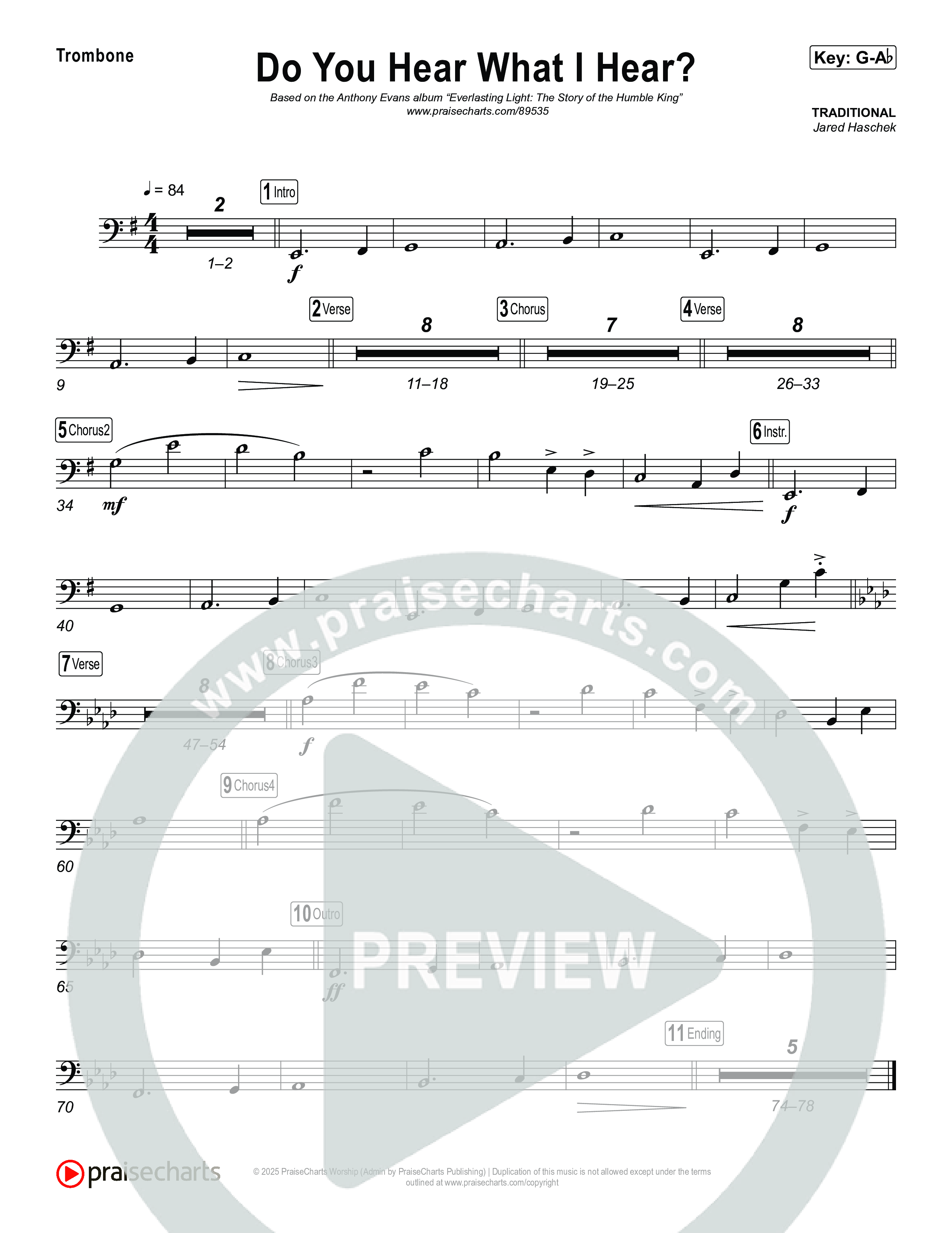 Do You Hear What I Hear Trombone 1,2 (Museum Of The Bible / Arr. Jared Haschek)