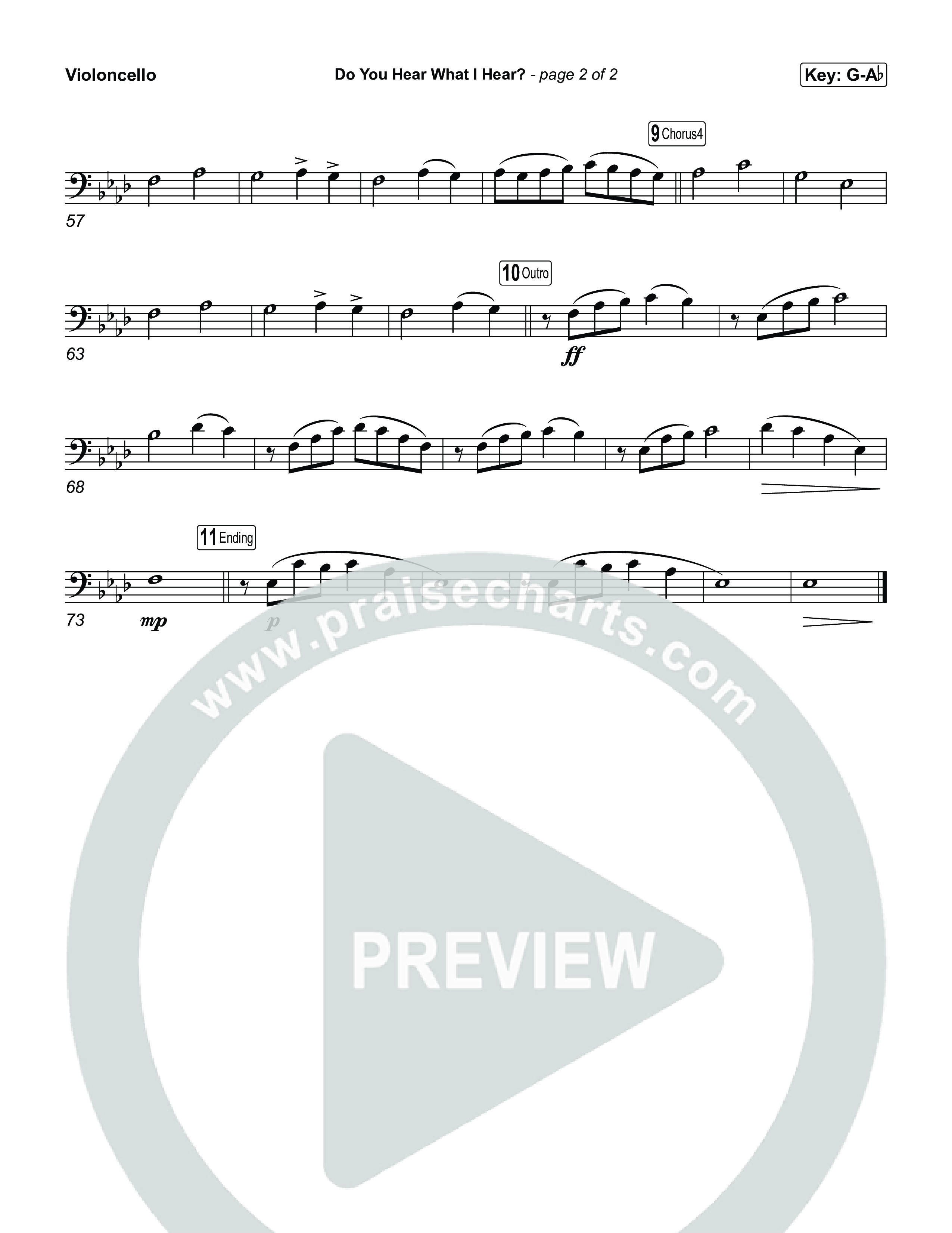 Do You Hear What I Hear Violincello (Museum Of The Bible / Arr. Jared Haschek)