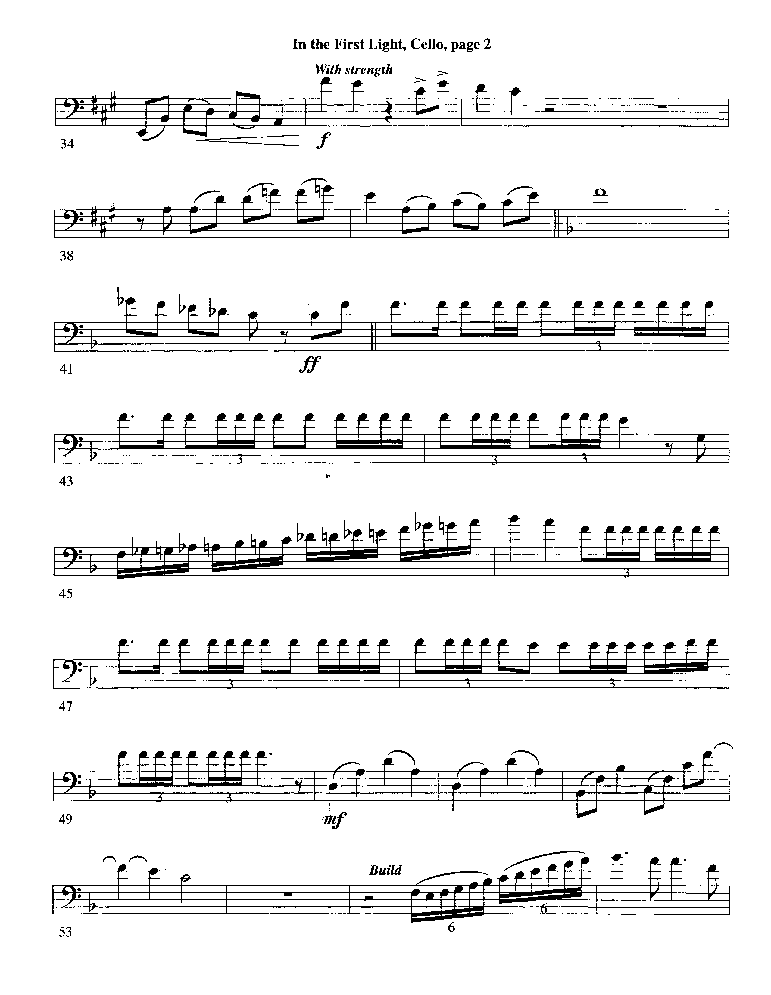 In The First Light (Choral Anthem SATB) Cello (Word Music Choral / Arr. David Clydesdale)