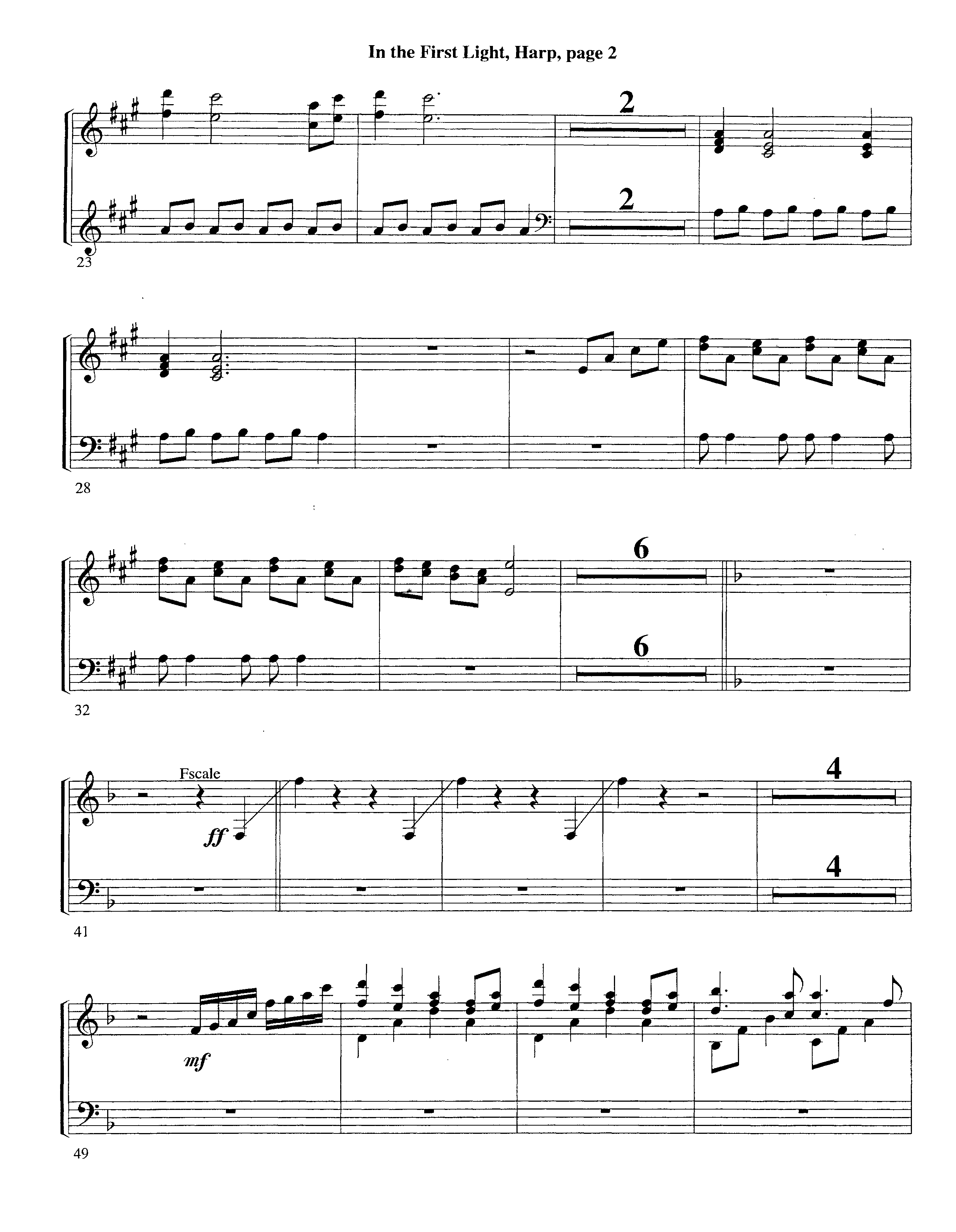 In The First Light (Choral Anthem SATB) Harp (Word Music Choral / Arr. David Clydesdale)