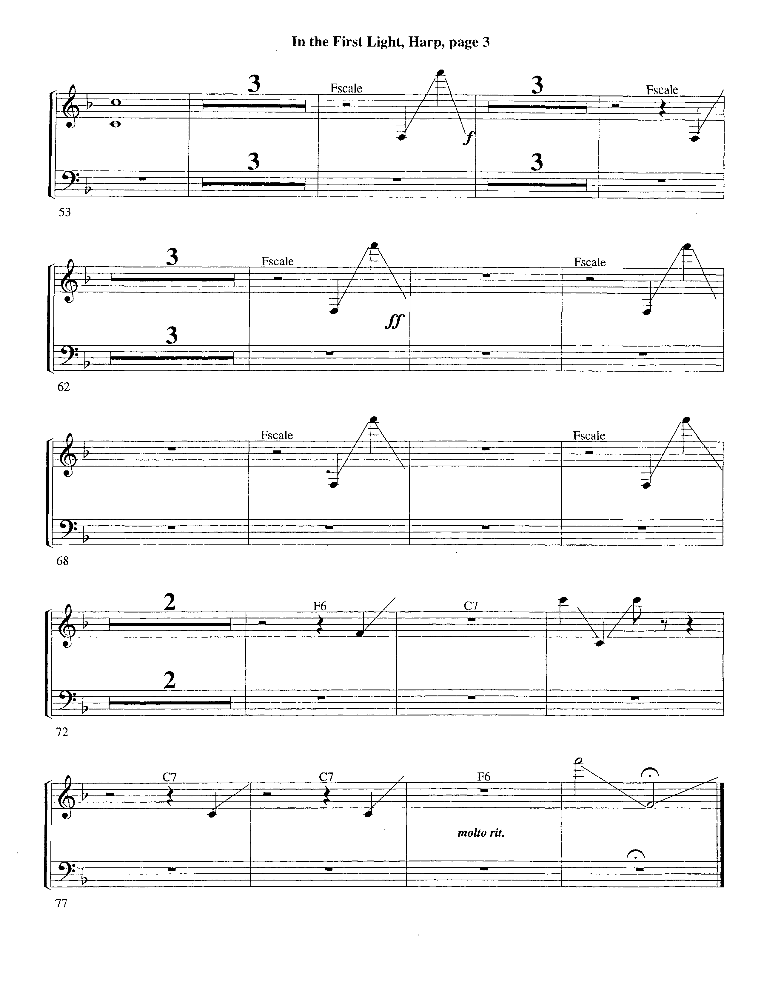 In The First Light (Choral Anthem SATB) Harp (Word Music Choral / Arr. David Clydesdale)