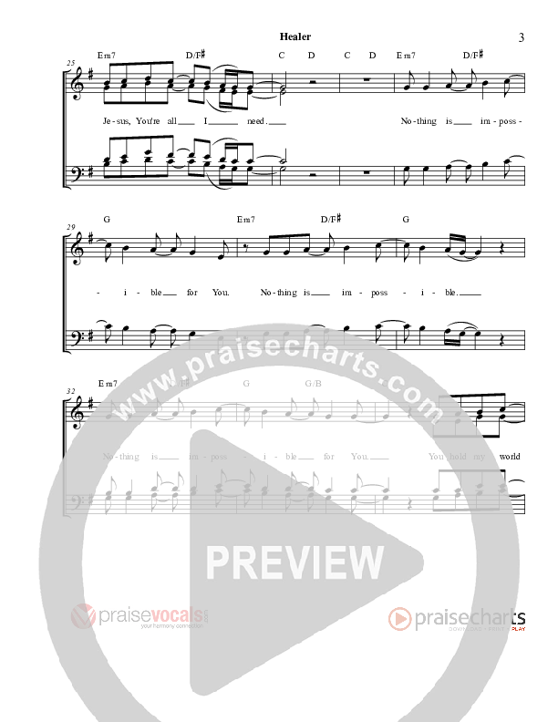 Healer Lead Sheet (PraiseVocals)