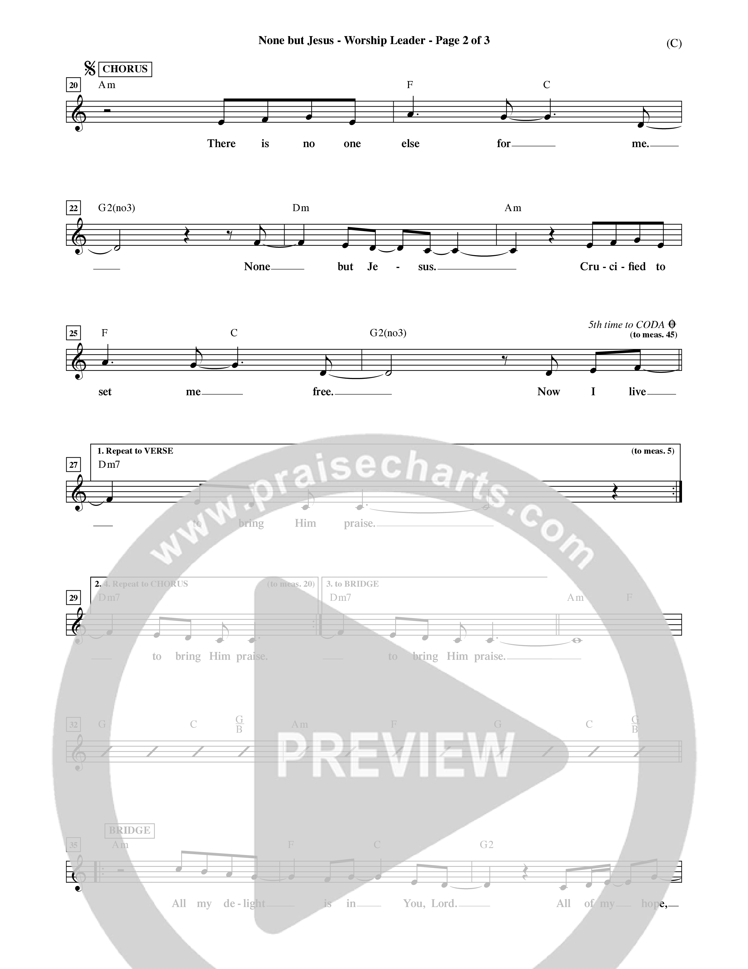 None But Jesus (Choral Anthem SATB) Rhythm Pack (Word Music Choral / Orch. Ric Domenico)