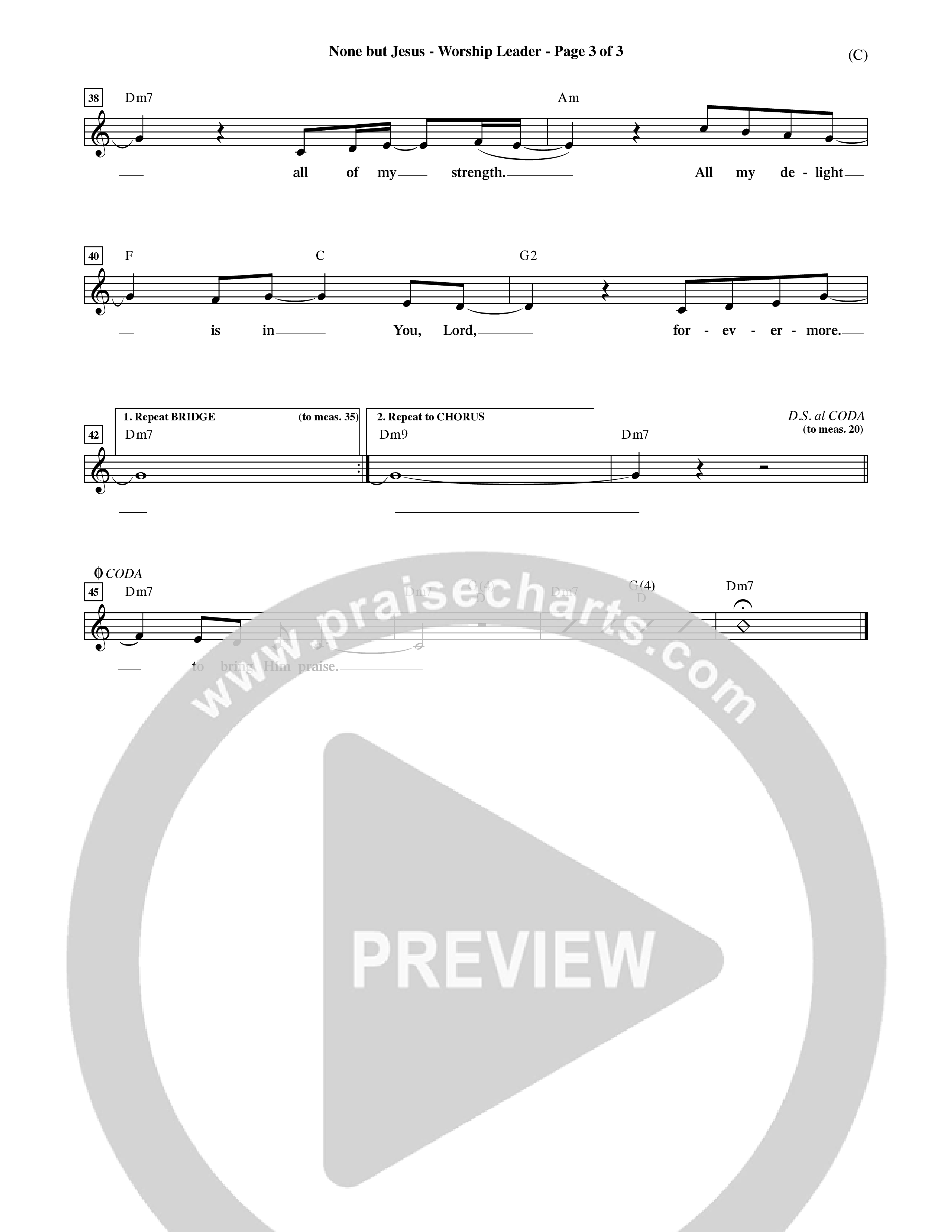 None But Jesus (Choral Anthem SATB) Rhythm Pack (Word Music Choral / Orch. Ric Domenico)