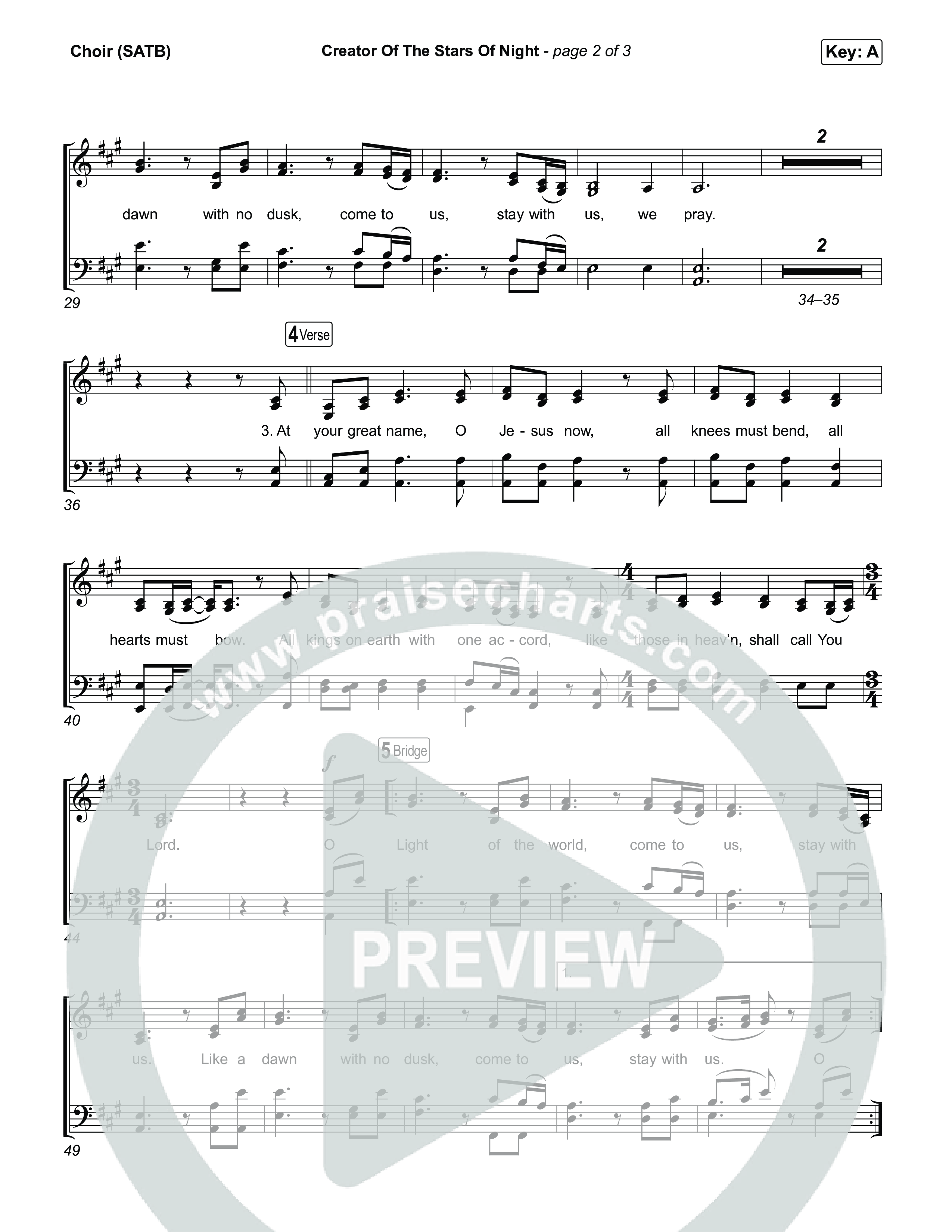 Creator Of The Stars Of Night Choir Sheet (SATB) (Sarah Kroger)