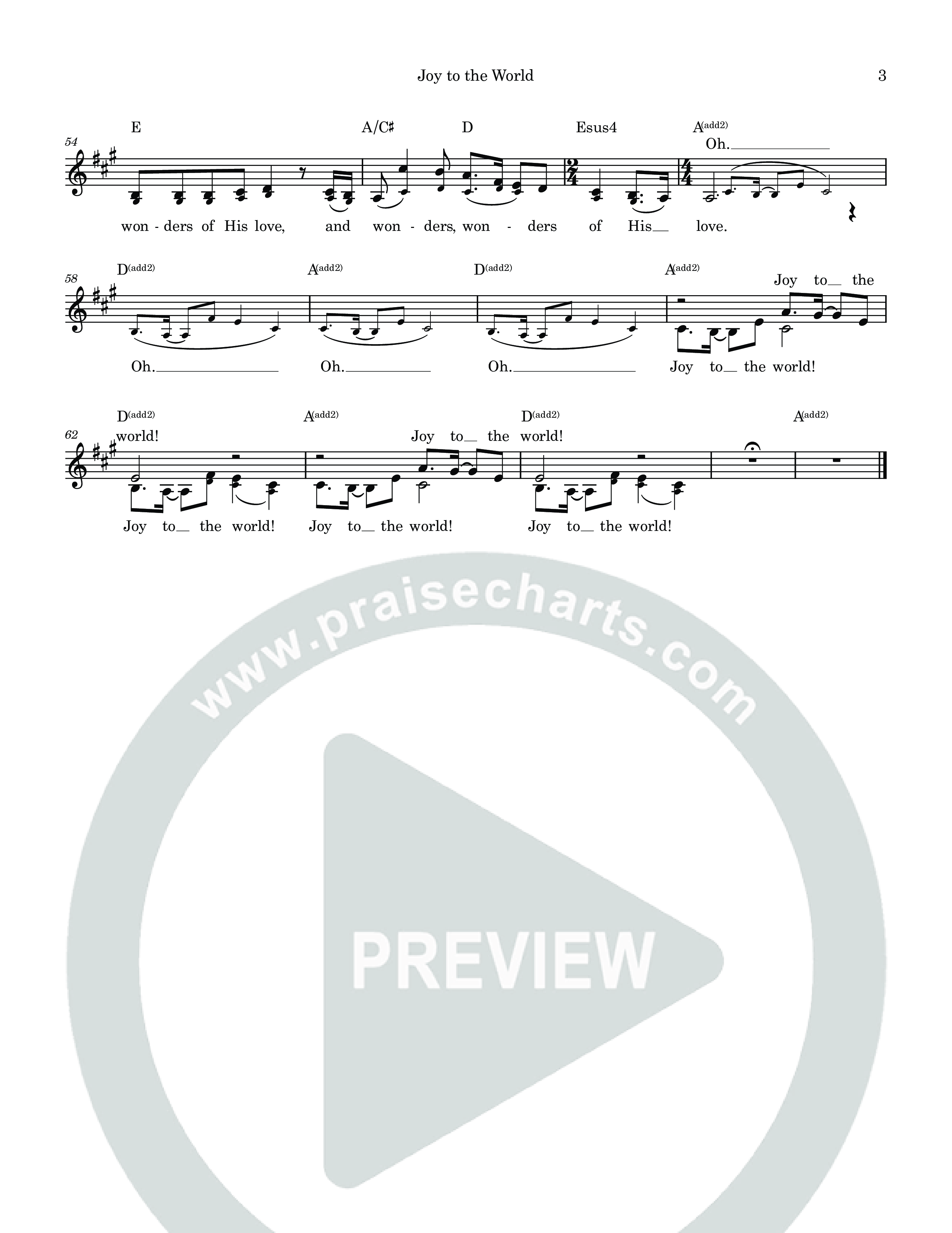 Joy To The World Lead Sheet (SAT) (Sarah Kroger)