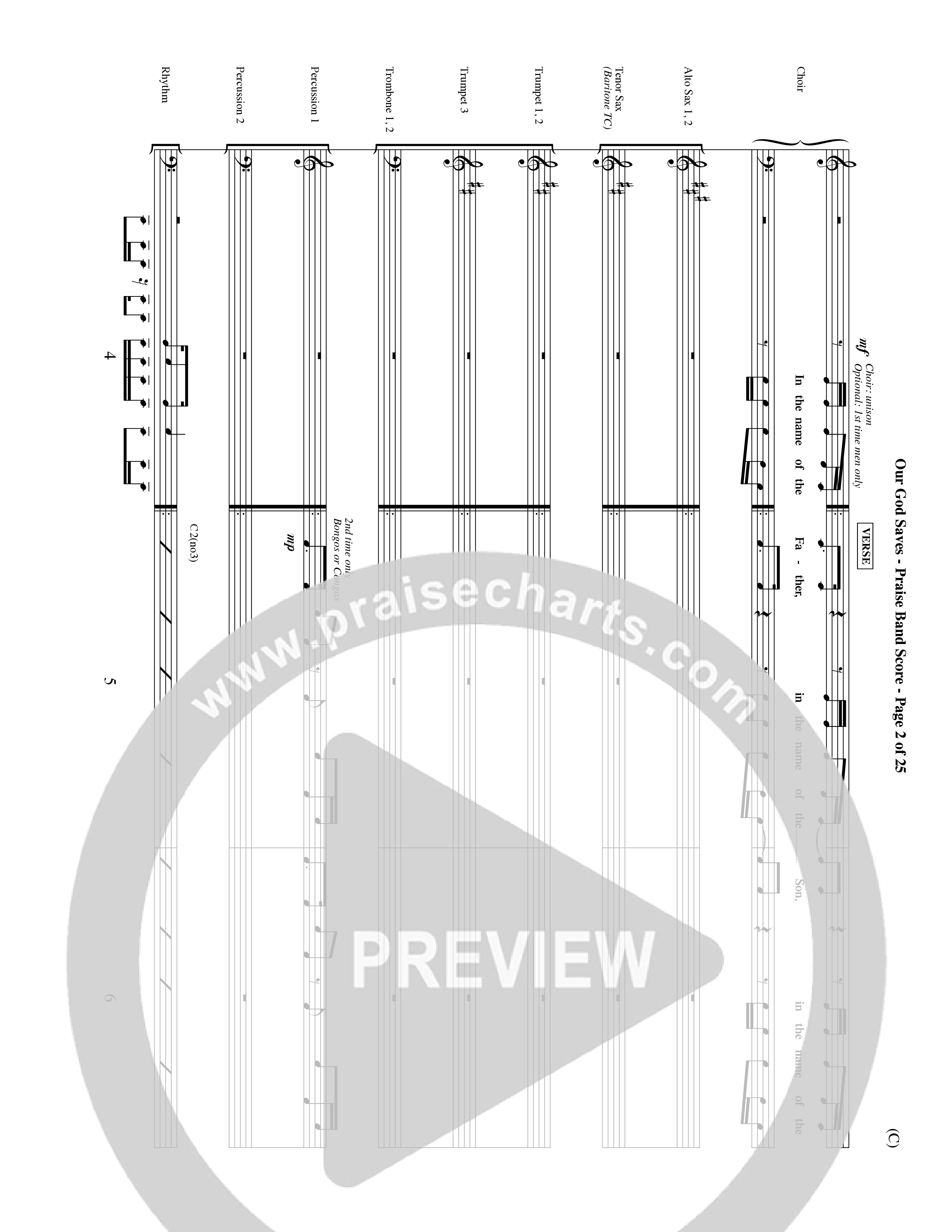 Our God Saves (Choral Anthem SATB) Conductor's Score (Word Music Choral / Orch. Ric Domenico)