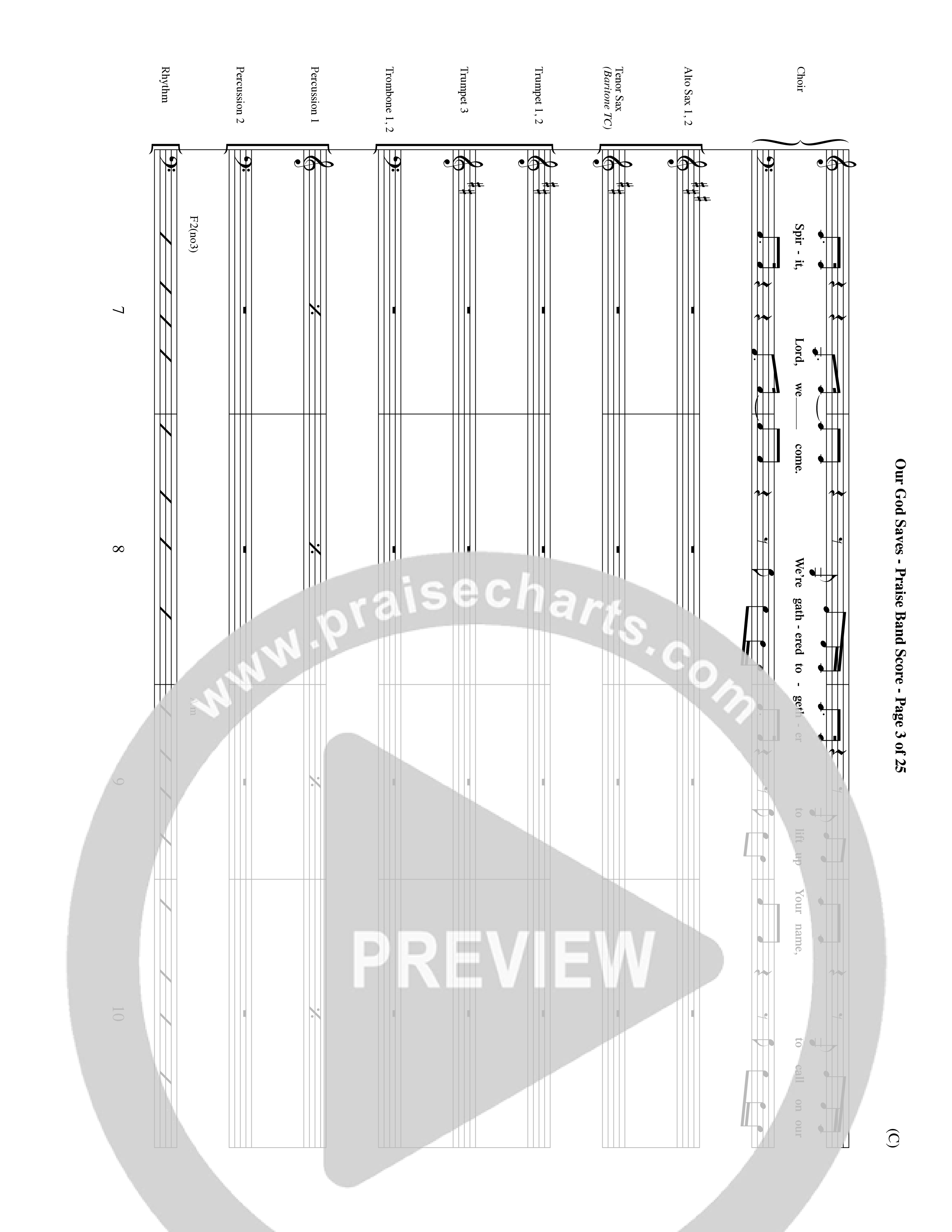 Our God Saves (Choral Anthem SATB) Conductor's Score (Word Music Choral / Orch. Ric Domenico)