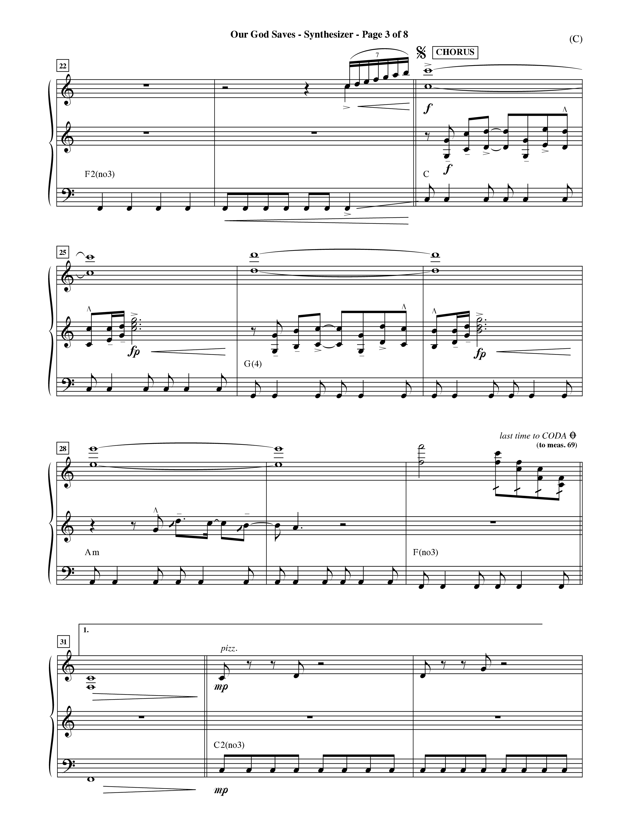 Our God Saves (Choral Anthem SATB) Synth (Word Music Choral / Orch. Ric Domenico)