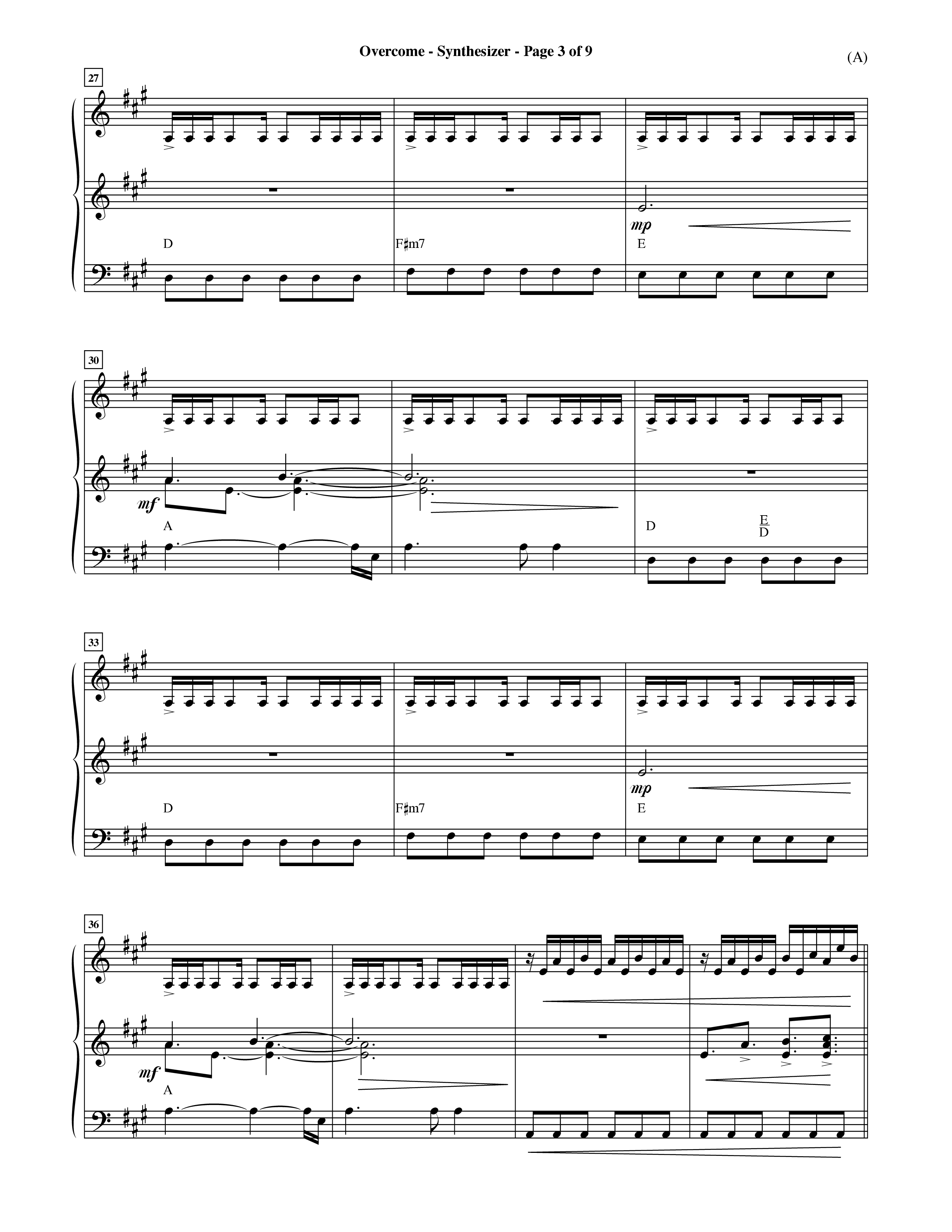 Overcome (Choral Anthem SATB) Synth (Word Music Choral / Orch. David Shipps)
