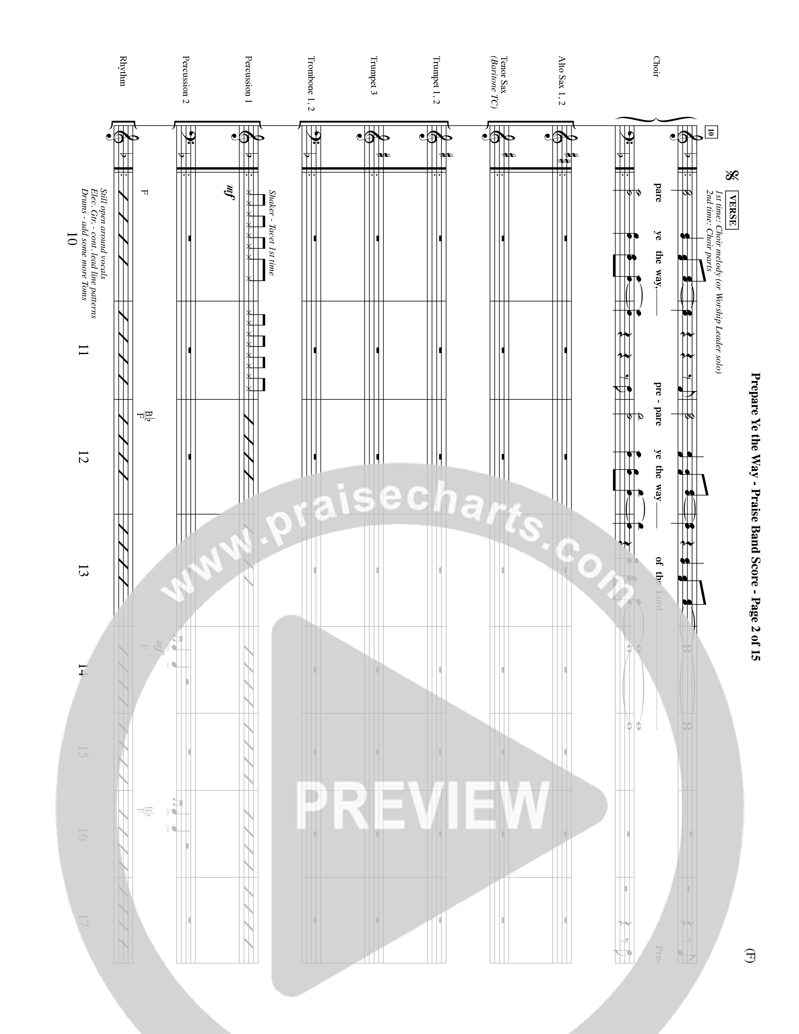 Prepare Ye The Way (Choral Anthem SATB) Conductor's Score (Word Music Choral / Orch. David Shipps)