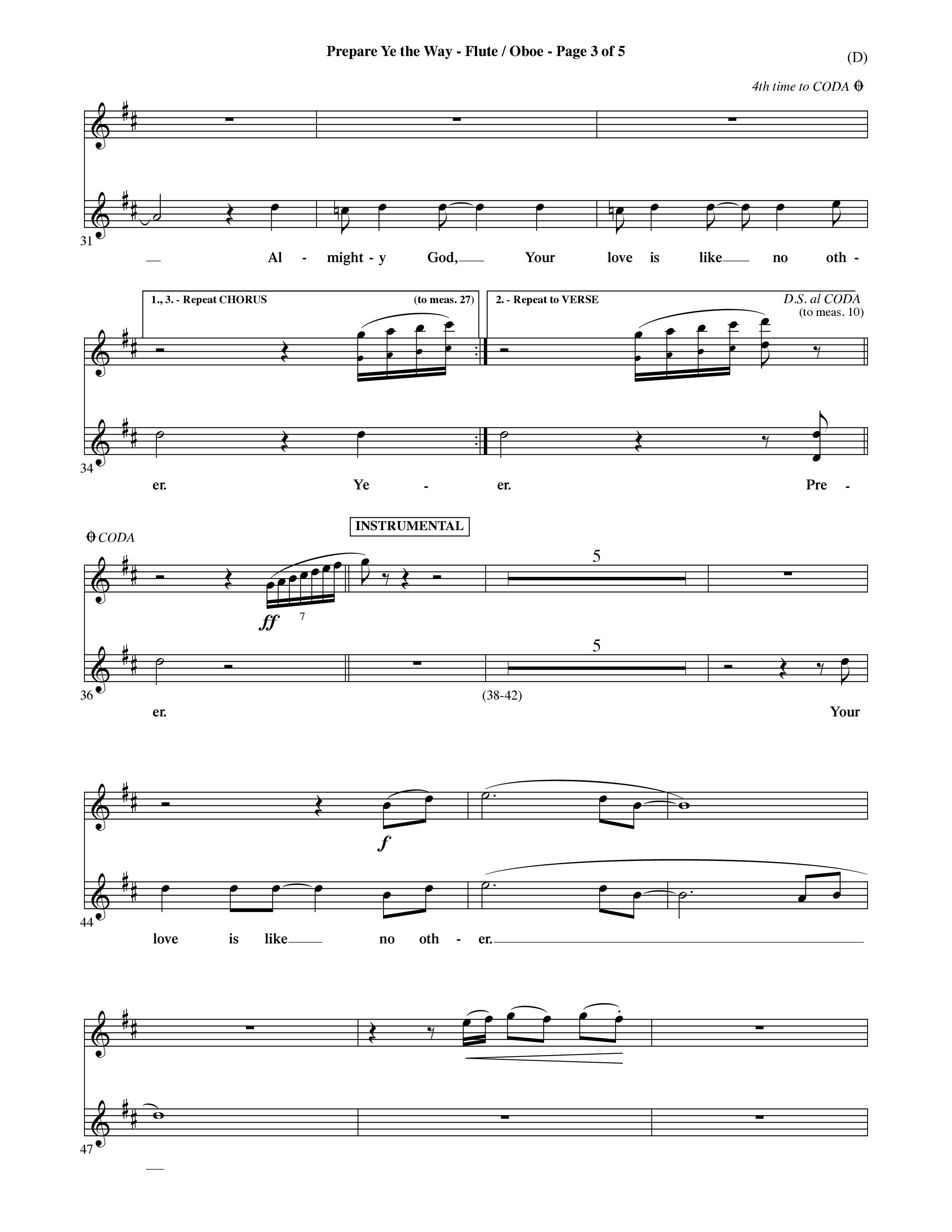Prepare Ye The Way (Choral Anthem SATB) Flute/Oboe (Word Music Choral / Orch. David Shipps)