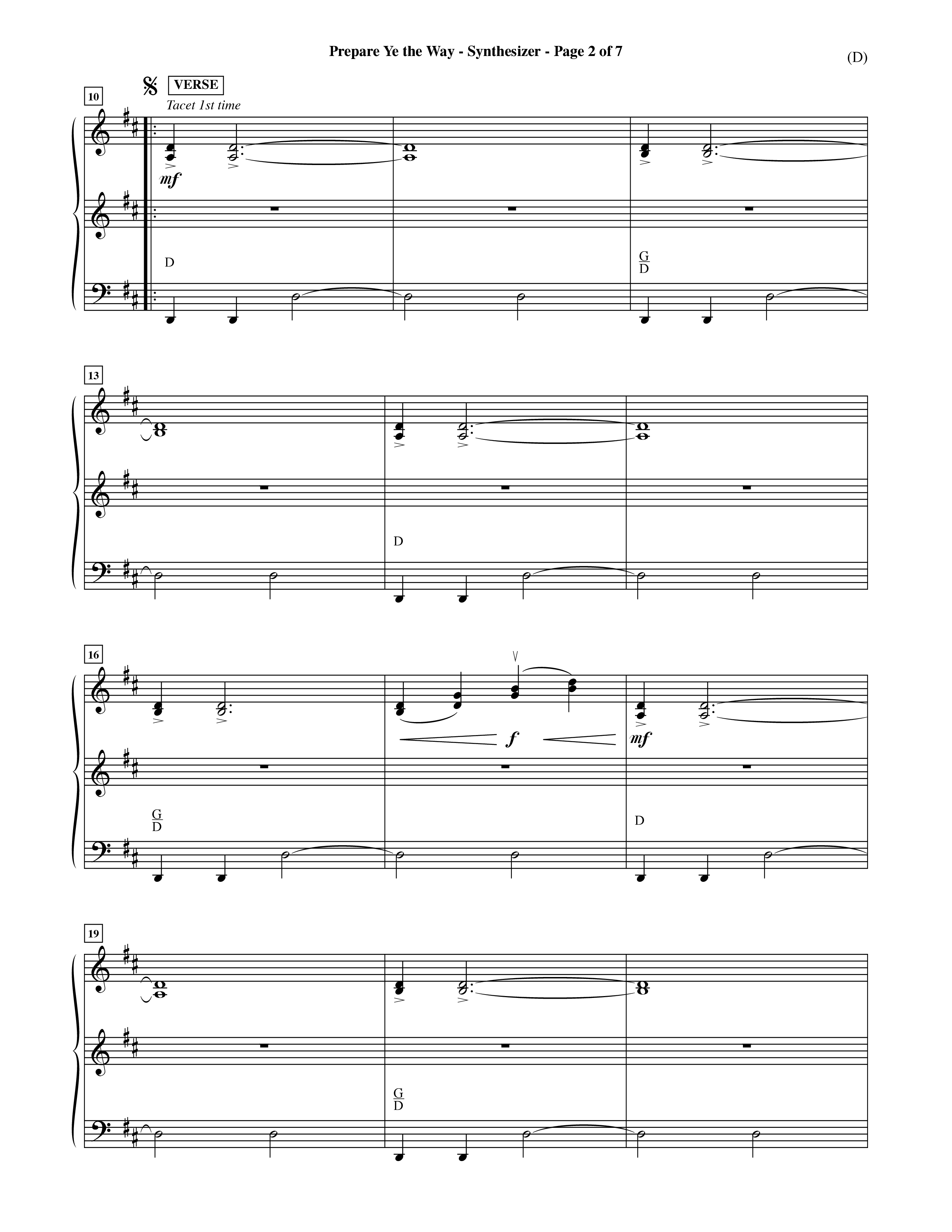 Prepare Ye The Way (Choral Anthem SATB) Synth (Word Music Choral / Orch. David Shipps)
