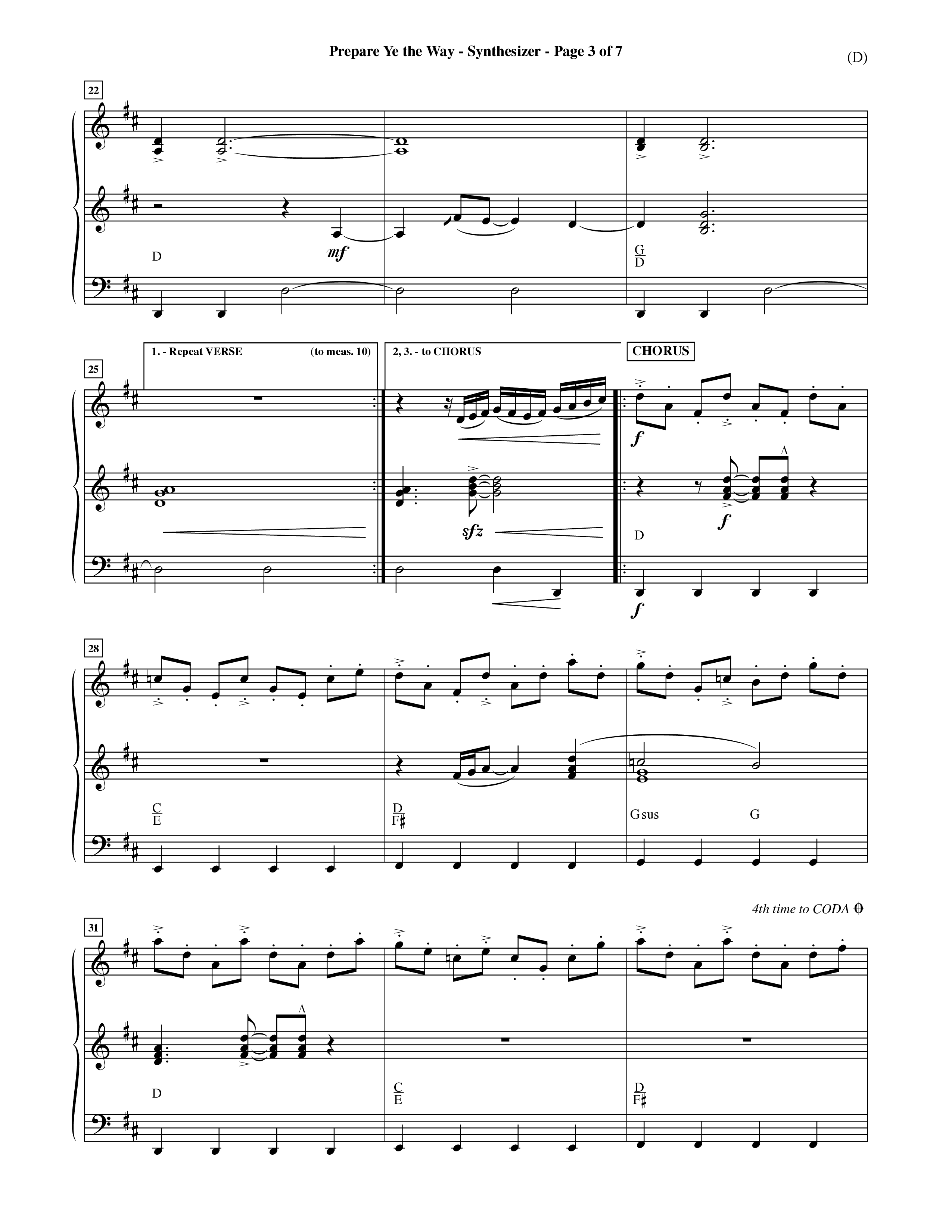Prepare Ye The Way (Choral Anthem SATB) Synth (Word Music Choral / Orch. David Shipps)